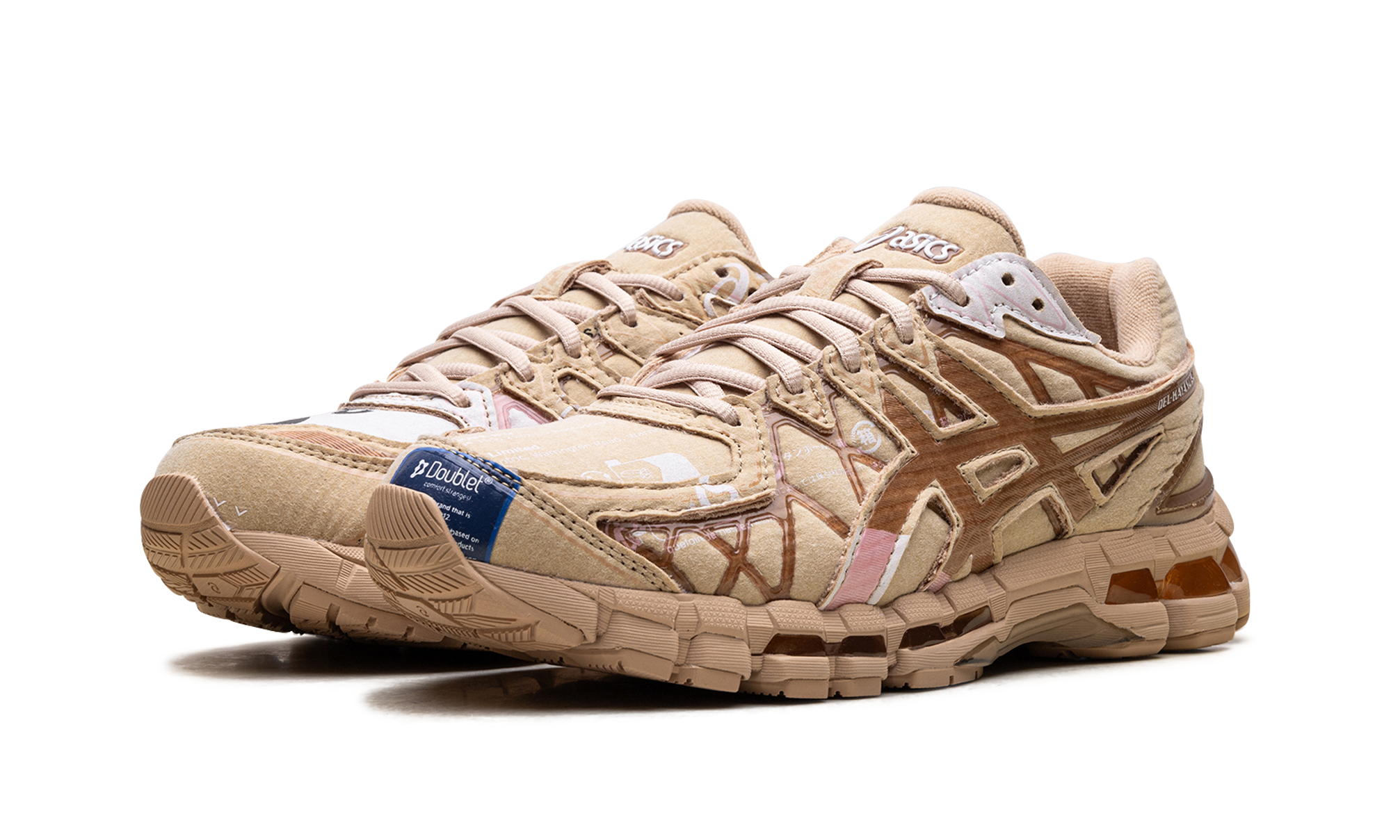 asics gel kayano 20 doublet cardboard+1203A519-200+diagnol left view