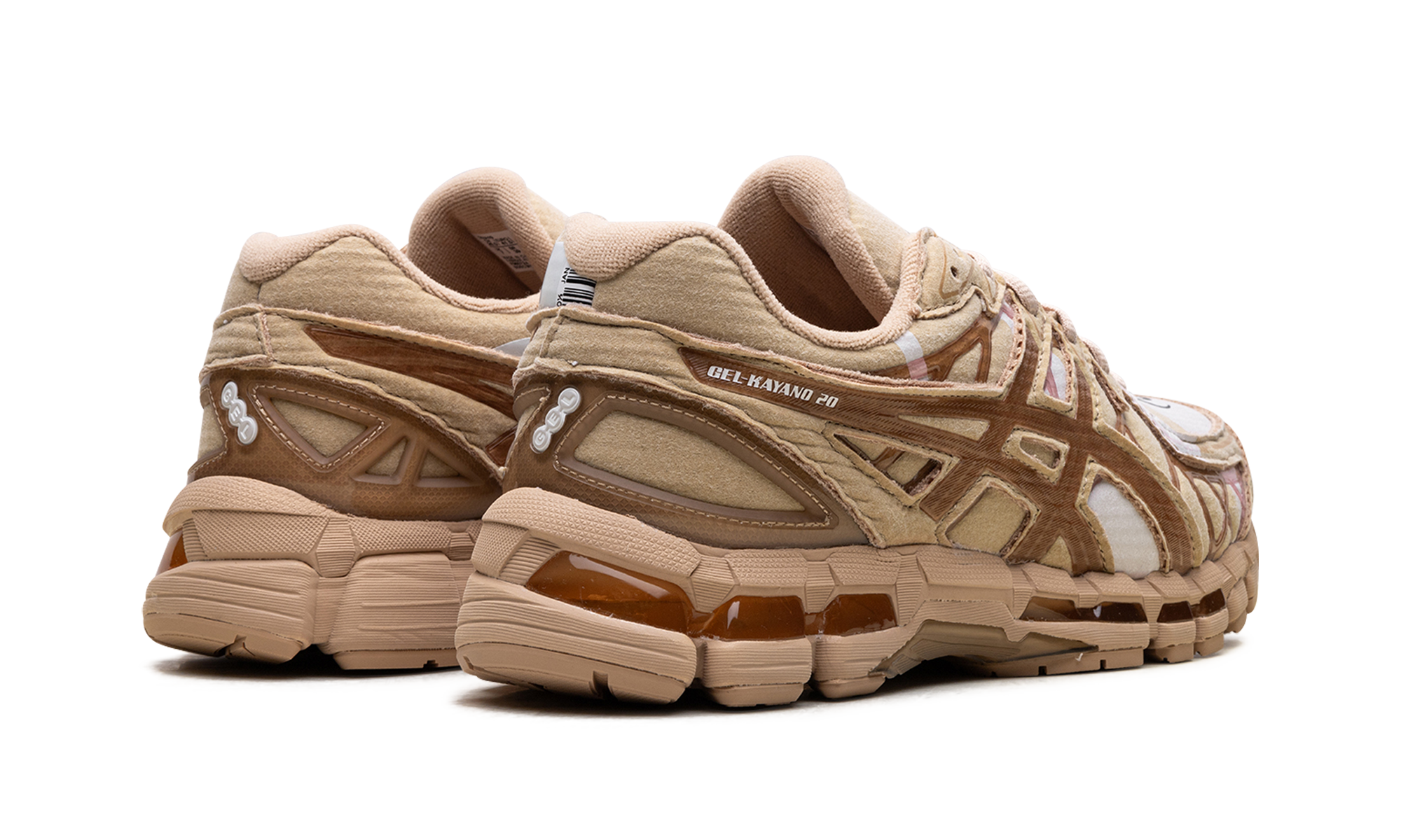 asics gel kayano 20 doublet cardboard+1203A519-200+diagnol right behind view