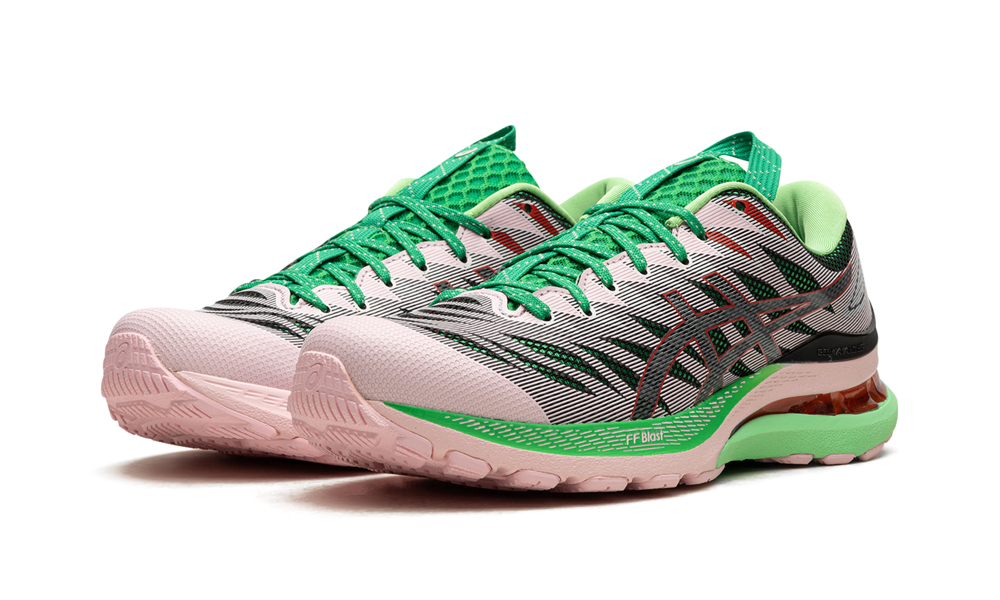 asics gel kayano 28 sweet dreams green eyes women s+1202A261-700+diagnol left view