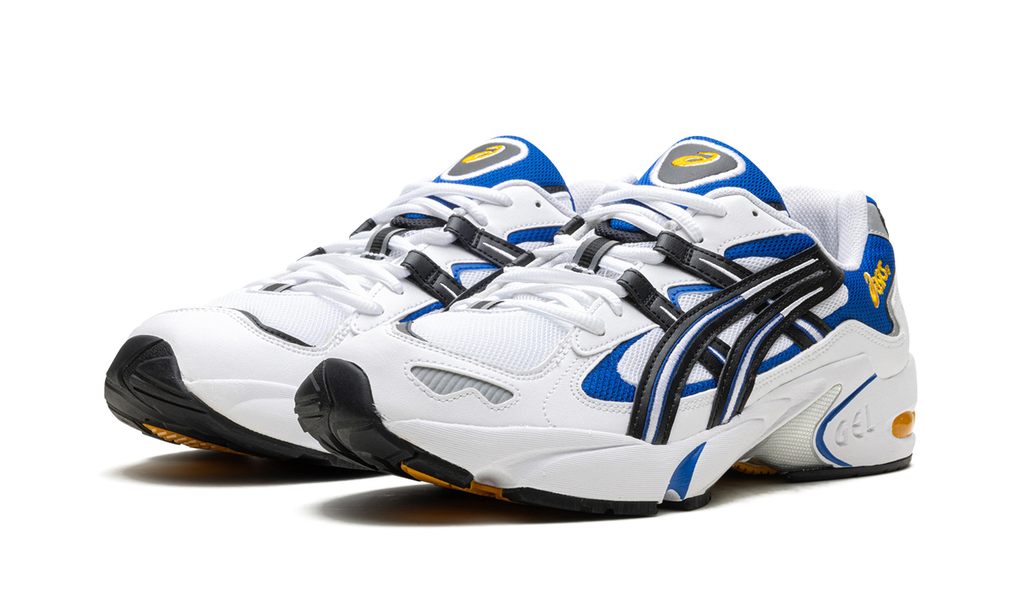 asics gel kayano 5 og kith exclusive white black+1201B042-101+diagnol left view