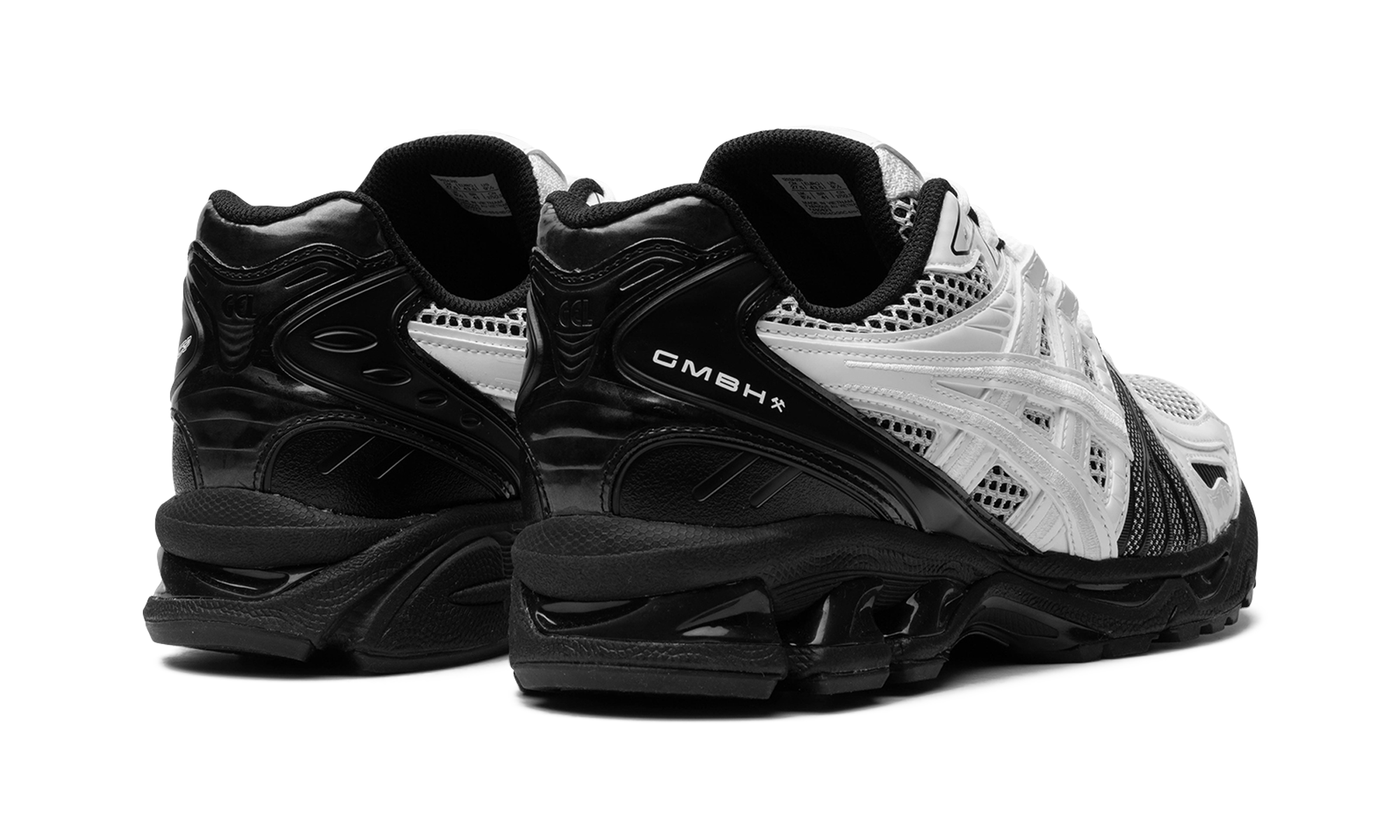 asics gel kayano legacy gmbh white black+1203A350-100+diagnol right behind view