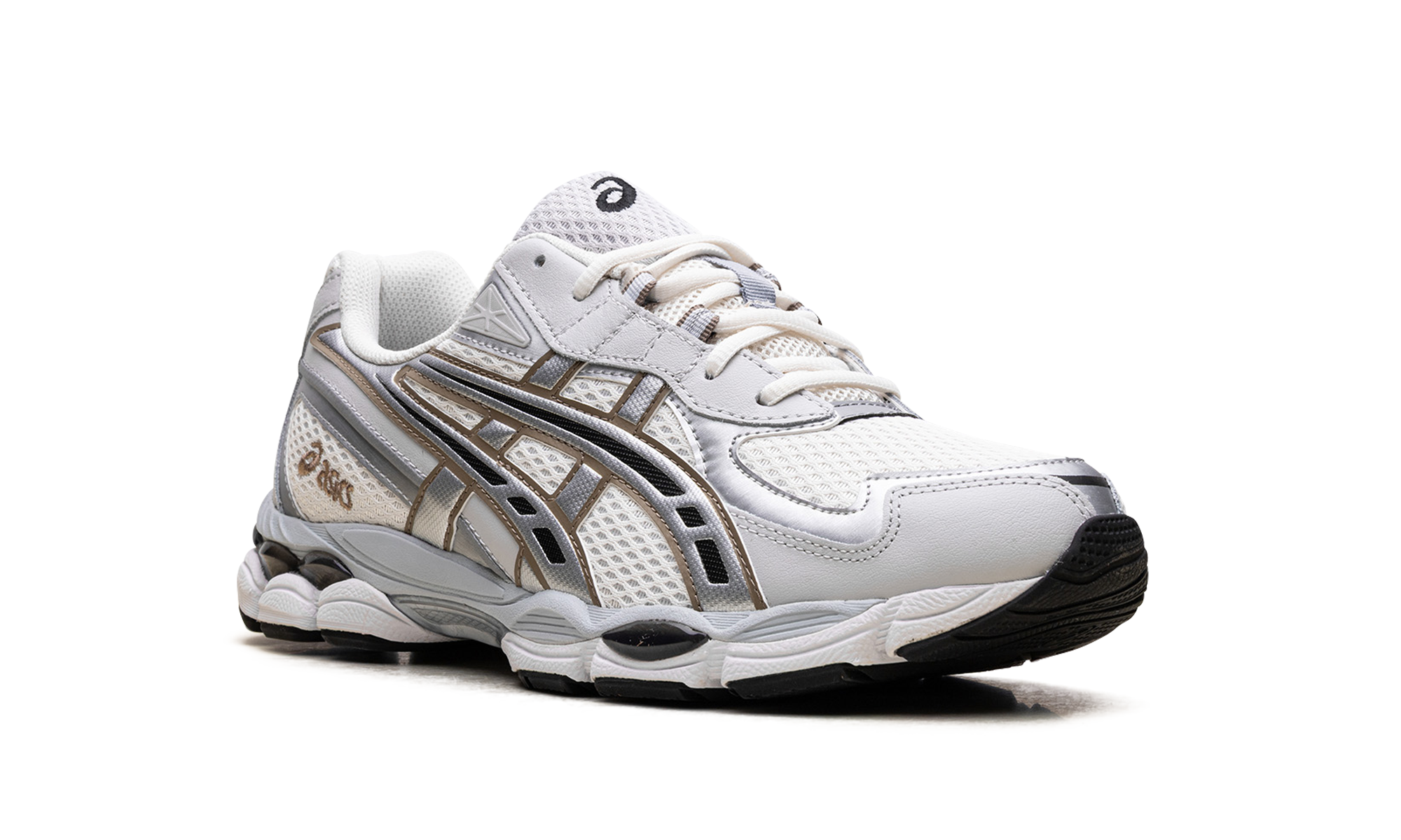 asics gel nyc 2055 cream pure silver+1203A542-100+diagnol right view