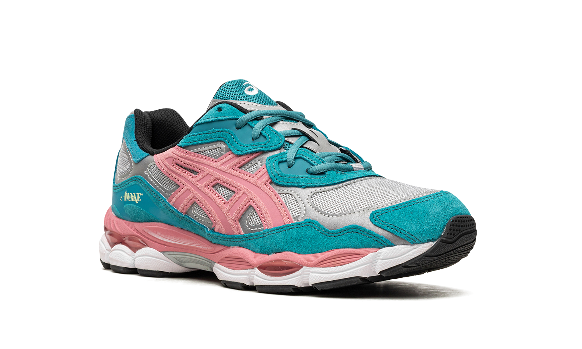 asics gel nyc awake ny teal+1201A850-022+diagnol right view