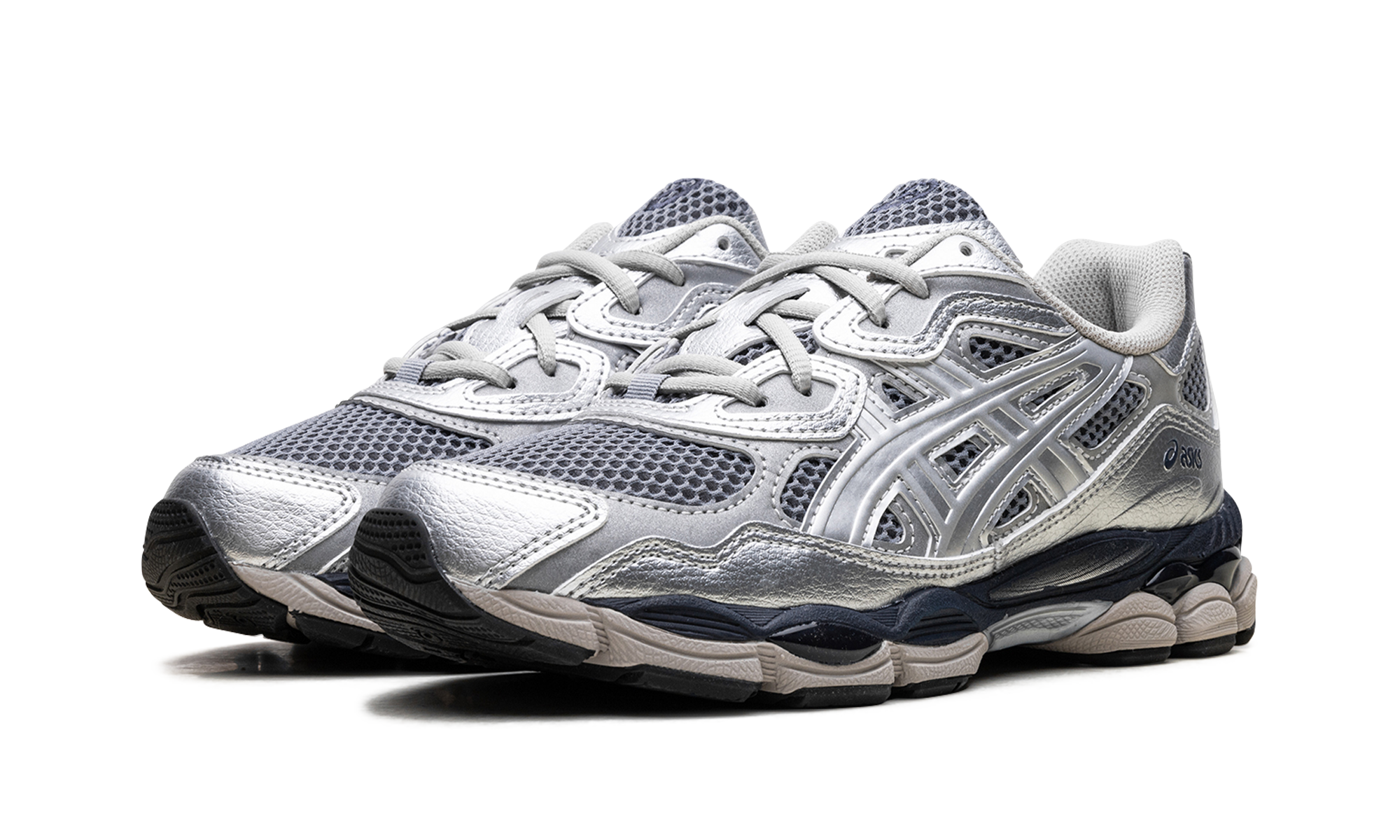 asics gel nyc billy s pure silver midnight+1203A581-020+diagnol left view