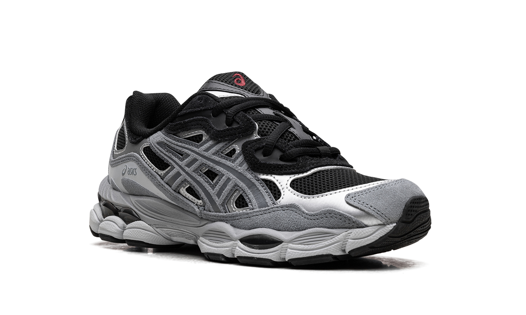 asics gel nyc black fjord grey+1203A383-003+diagnol right view