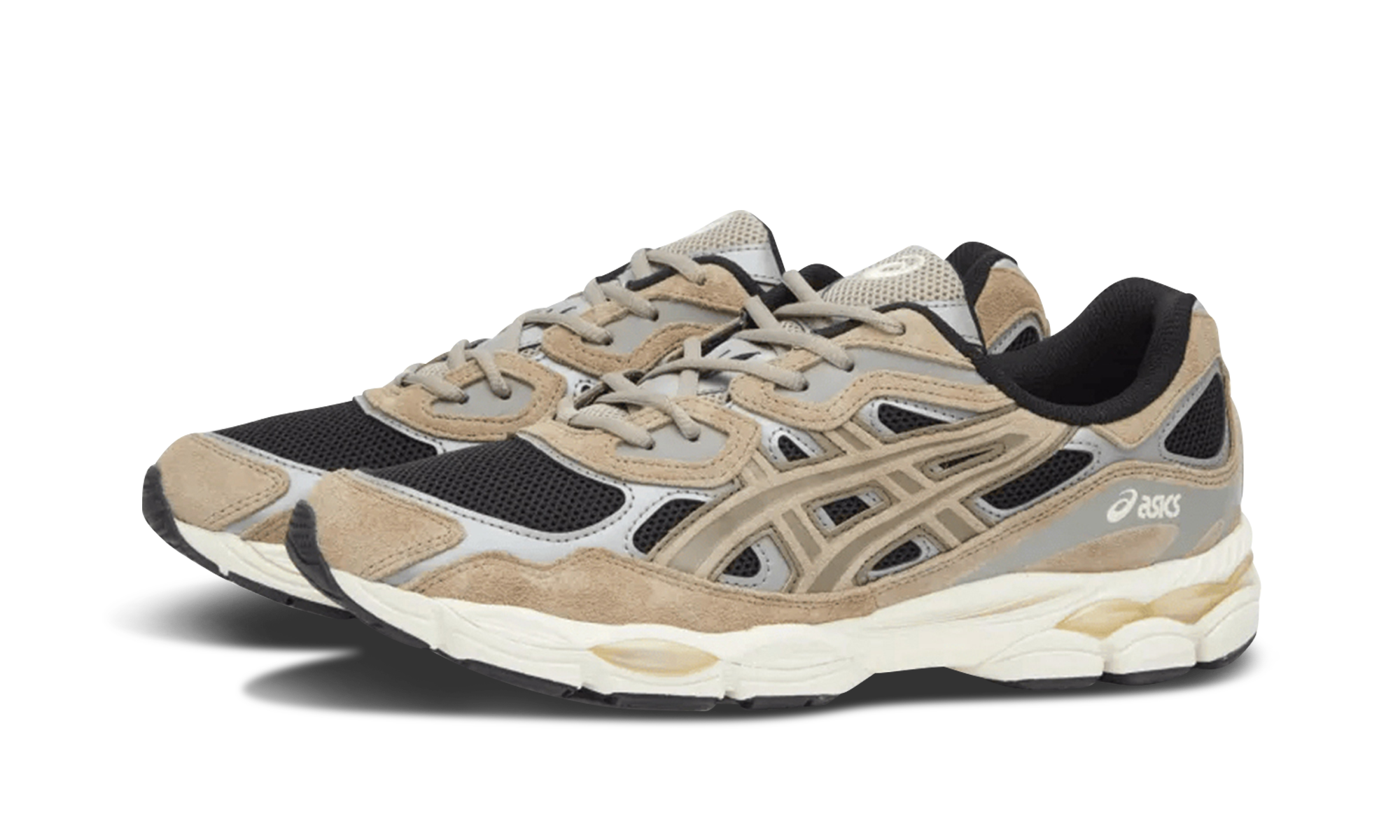 asics gel nyc black greige+1203A383-005+diagnol left view