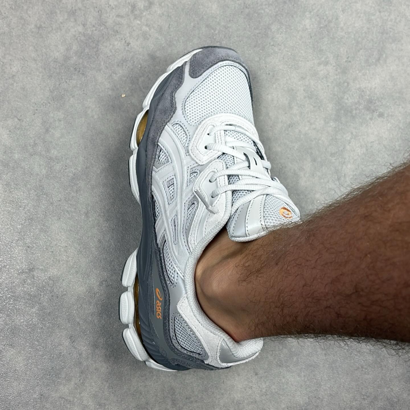 ASICS Gel-NYC Cloud Grey Cement Grey, Lifestyle View 3, SKU 1203A383-026