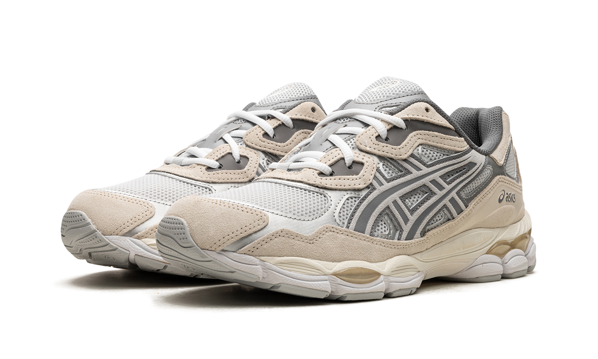 asics gel nyc concrete oatmeal+1203A383-020+diagnol left view