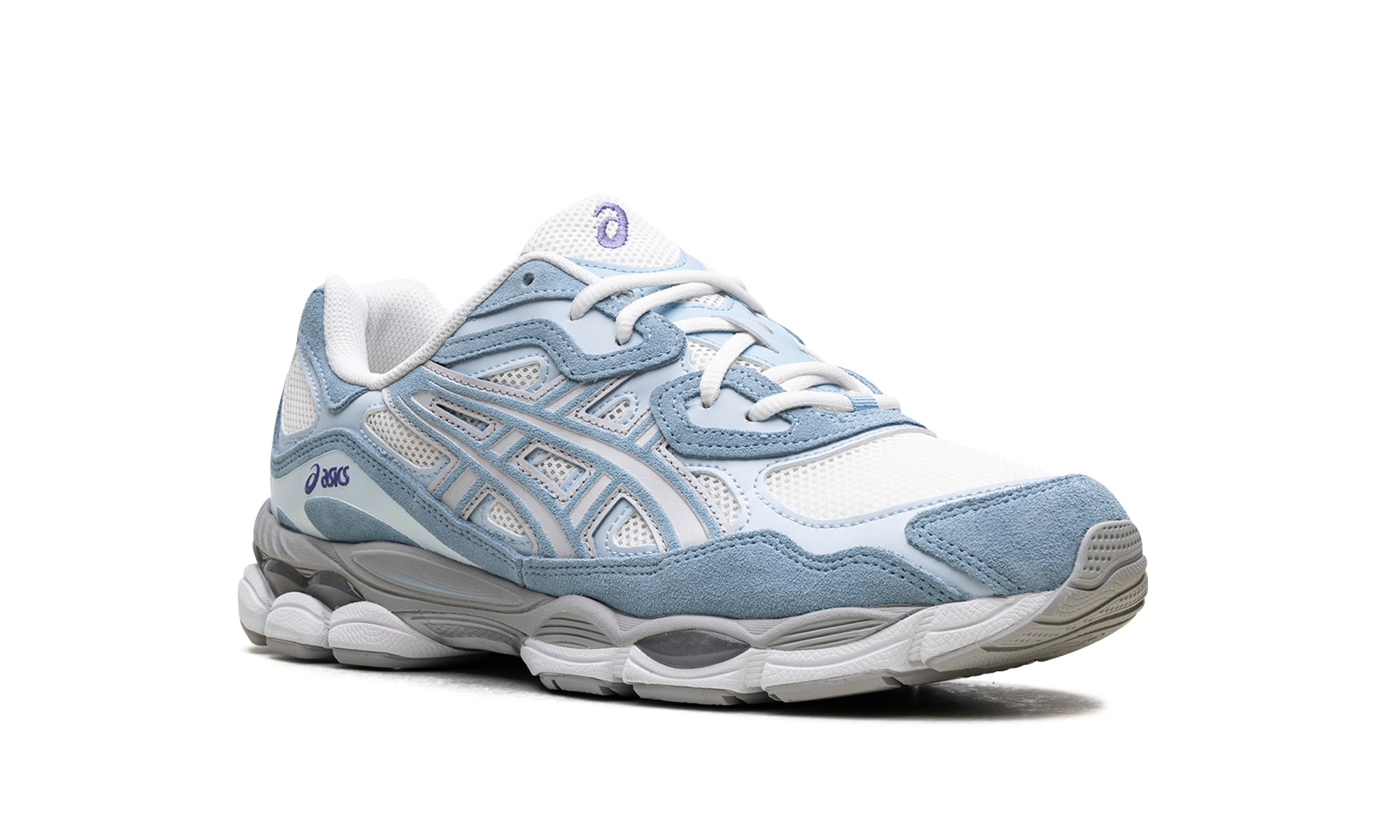 asics gel nyc cream arctic sky+1203A383-107+diagnol right view
