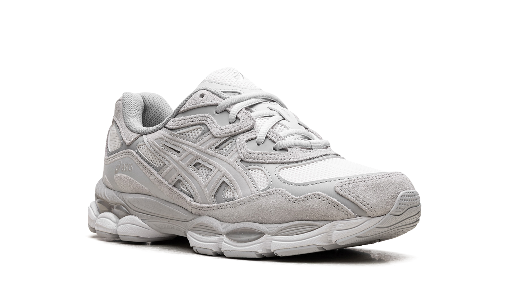 asics gel nyc cream cloud grey+1203A663-101+diagnol right view