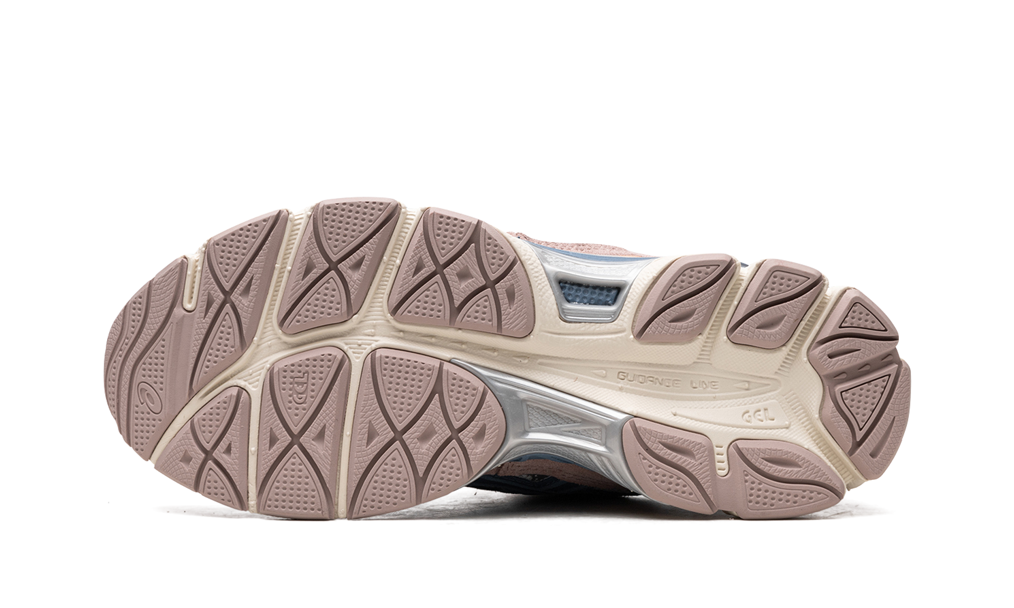 asics gel nyc cream grey floss salmon women s+1202A429-104+bottom view