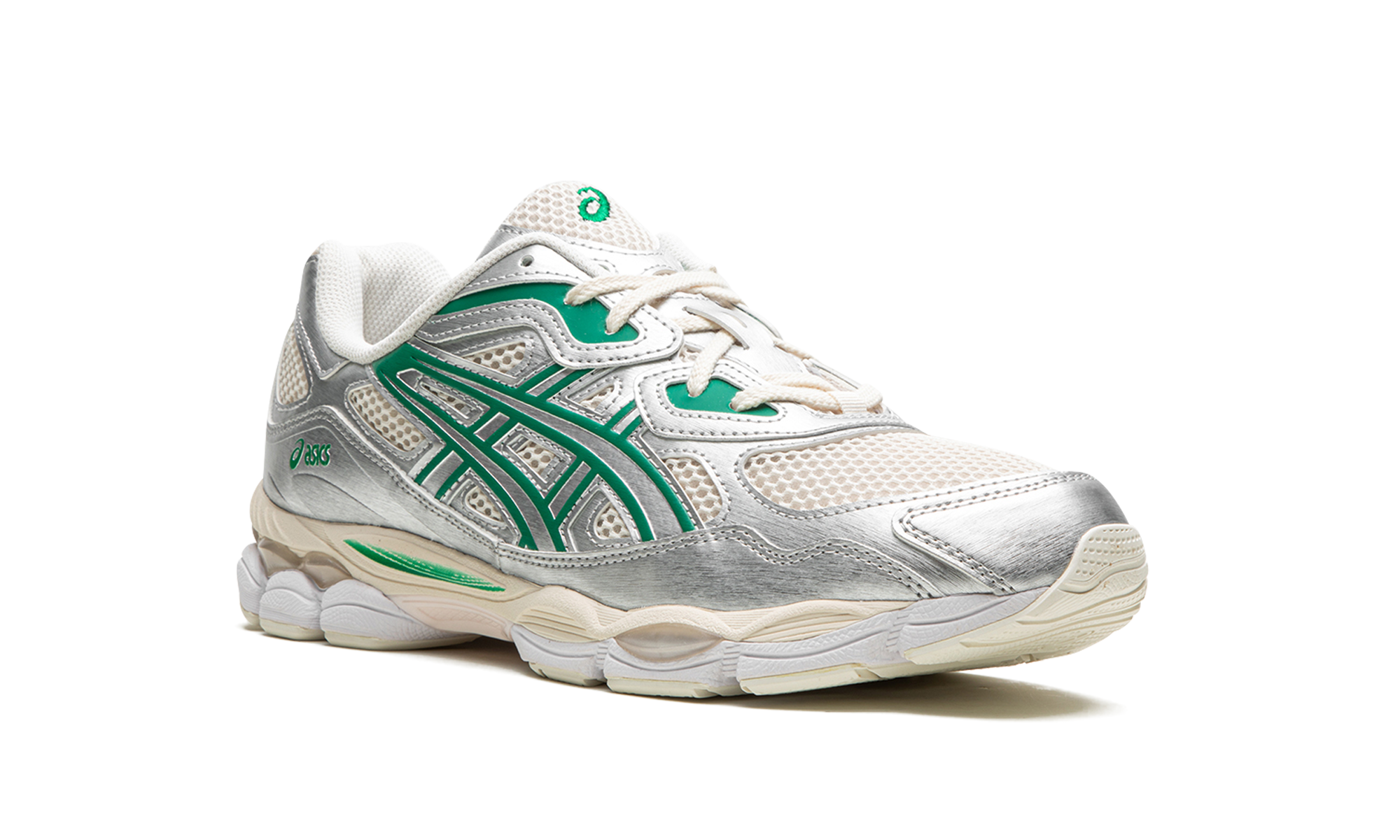 asics gel nyc cream kale+1201A971-200+diagnol right view