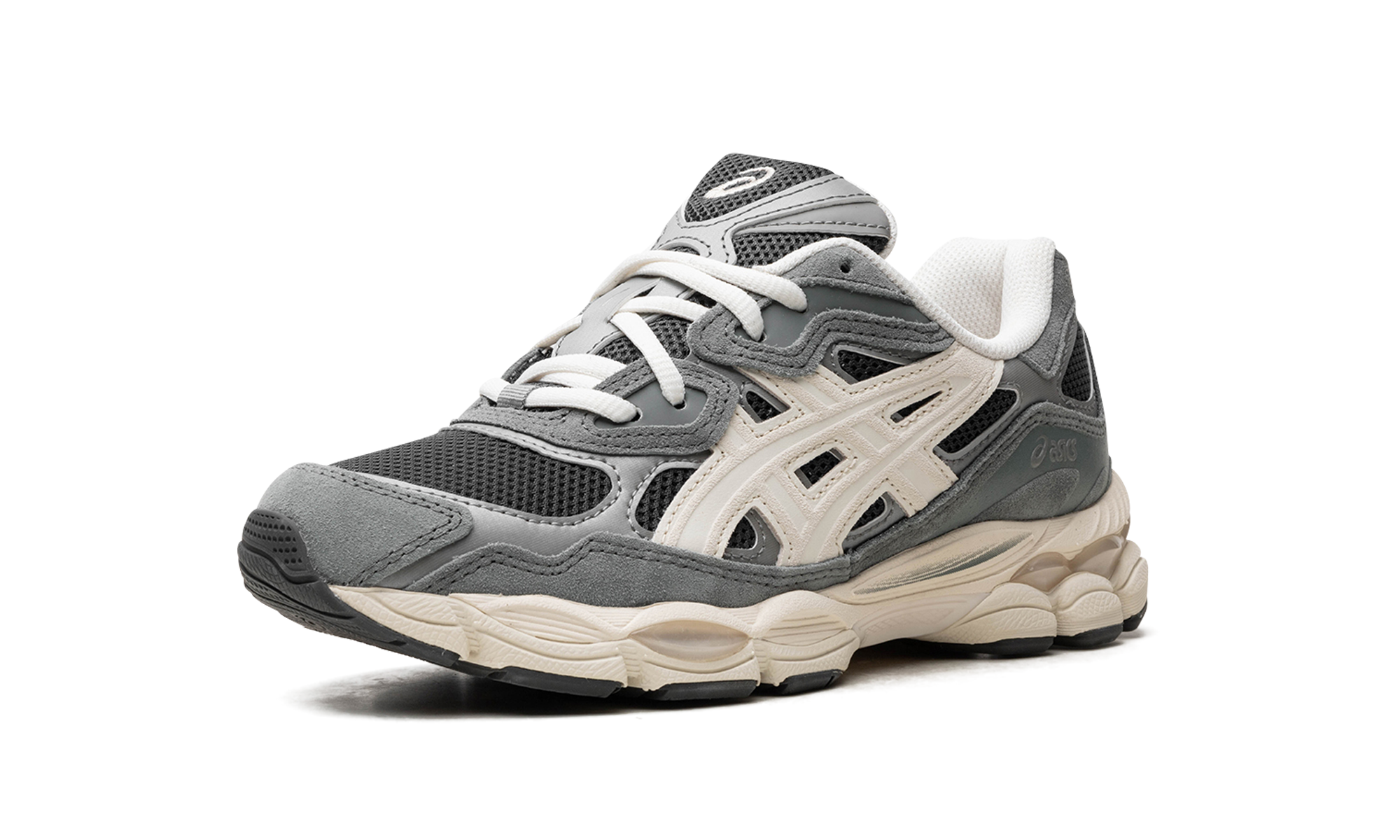 asics gel nyc graphite grey smoke grey+1203A383-002+left diagnol single view
