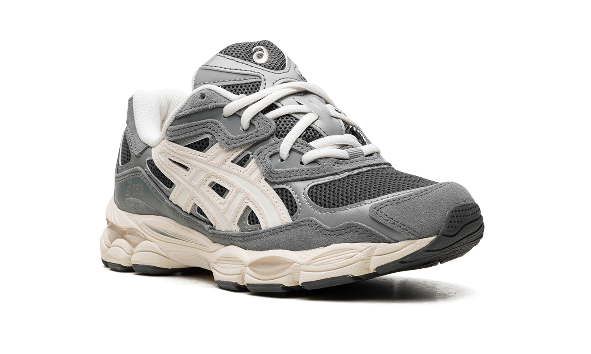 asics gel nyc graphite grey smoke grey+1203A383-002+diagnol right view