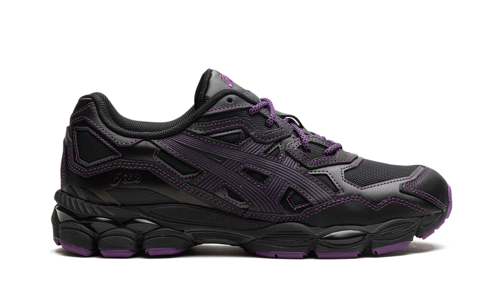 asics gel nyc needles black purple+1201B008-001+right view