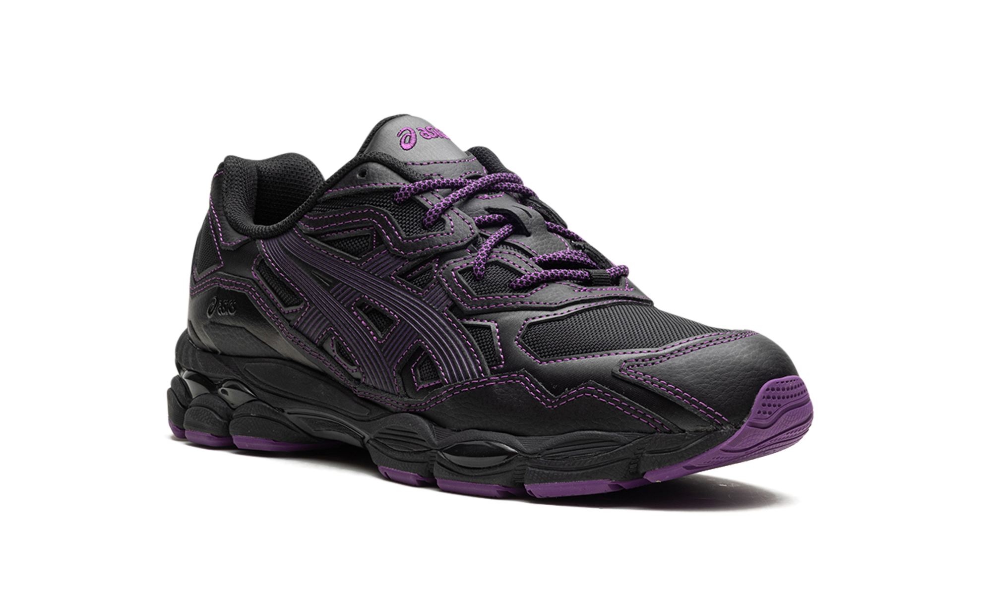 asics gel nyc needles black purple+1201B008-001+diagnol right view