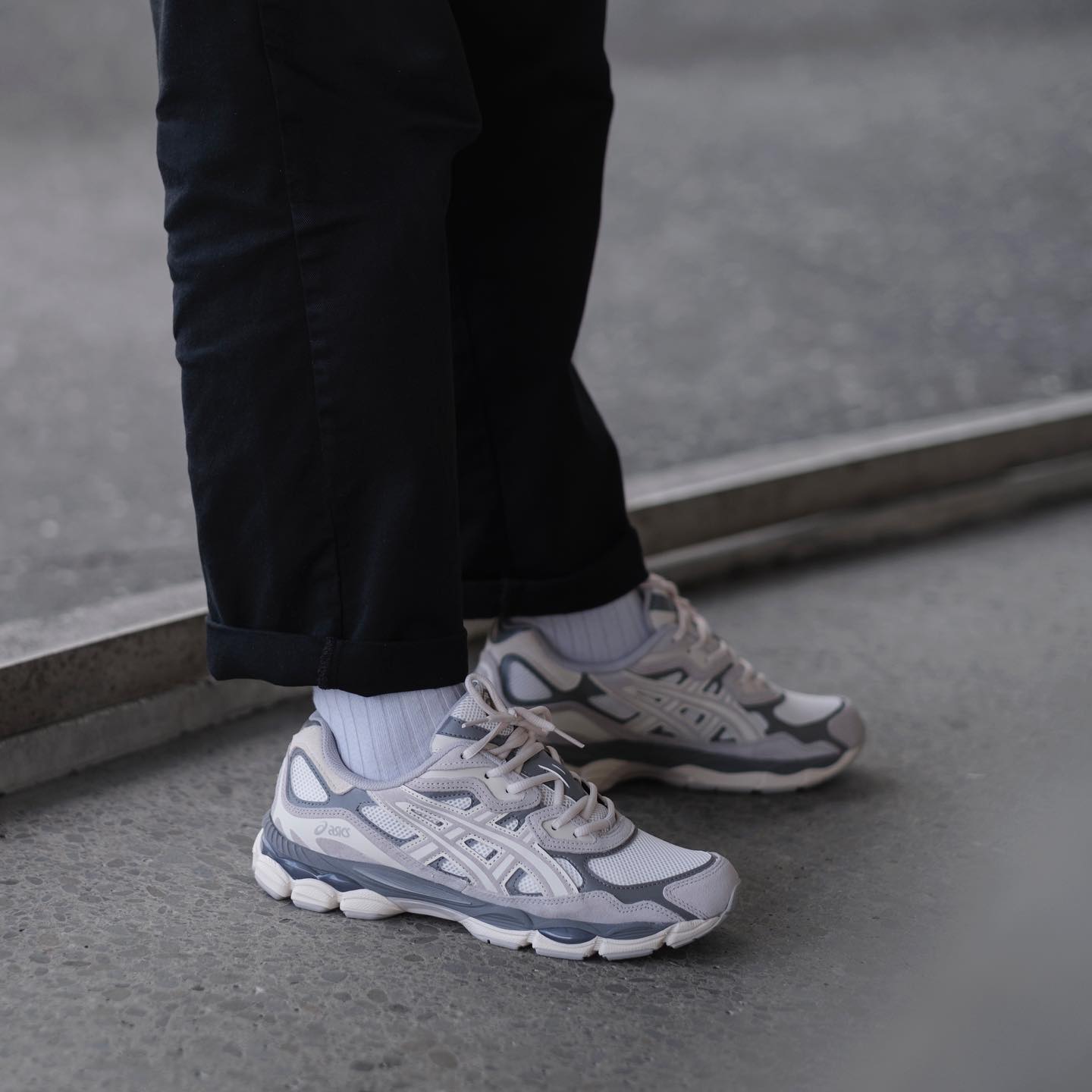 ASICS Gel-NYC Oyster Grey, Lifestyle View 1, SKU 1201A789-103