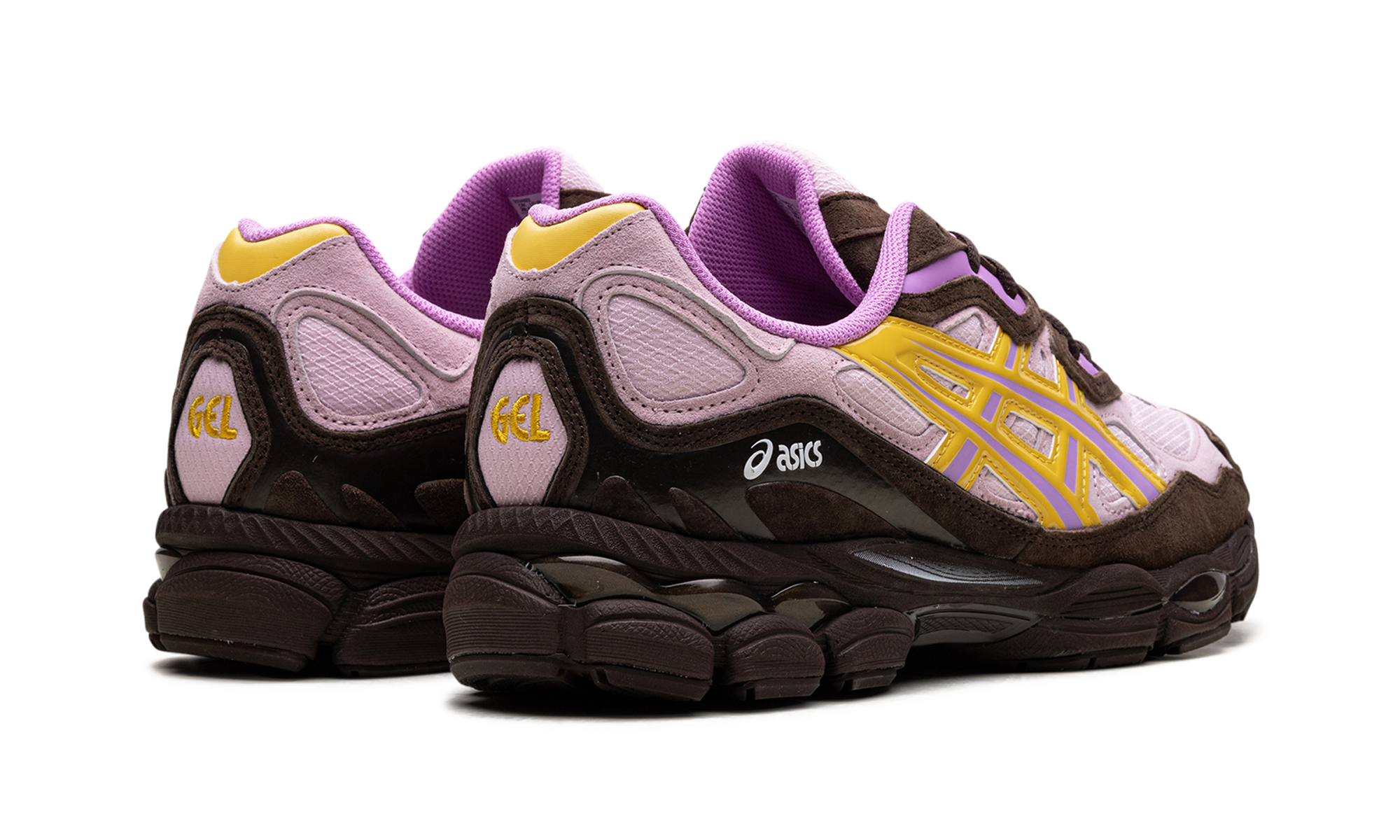 asics gel nyc pleasures+1203A622-700+diagnol right behind view