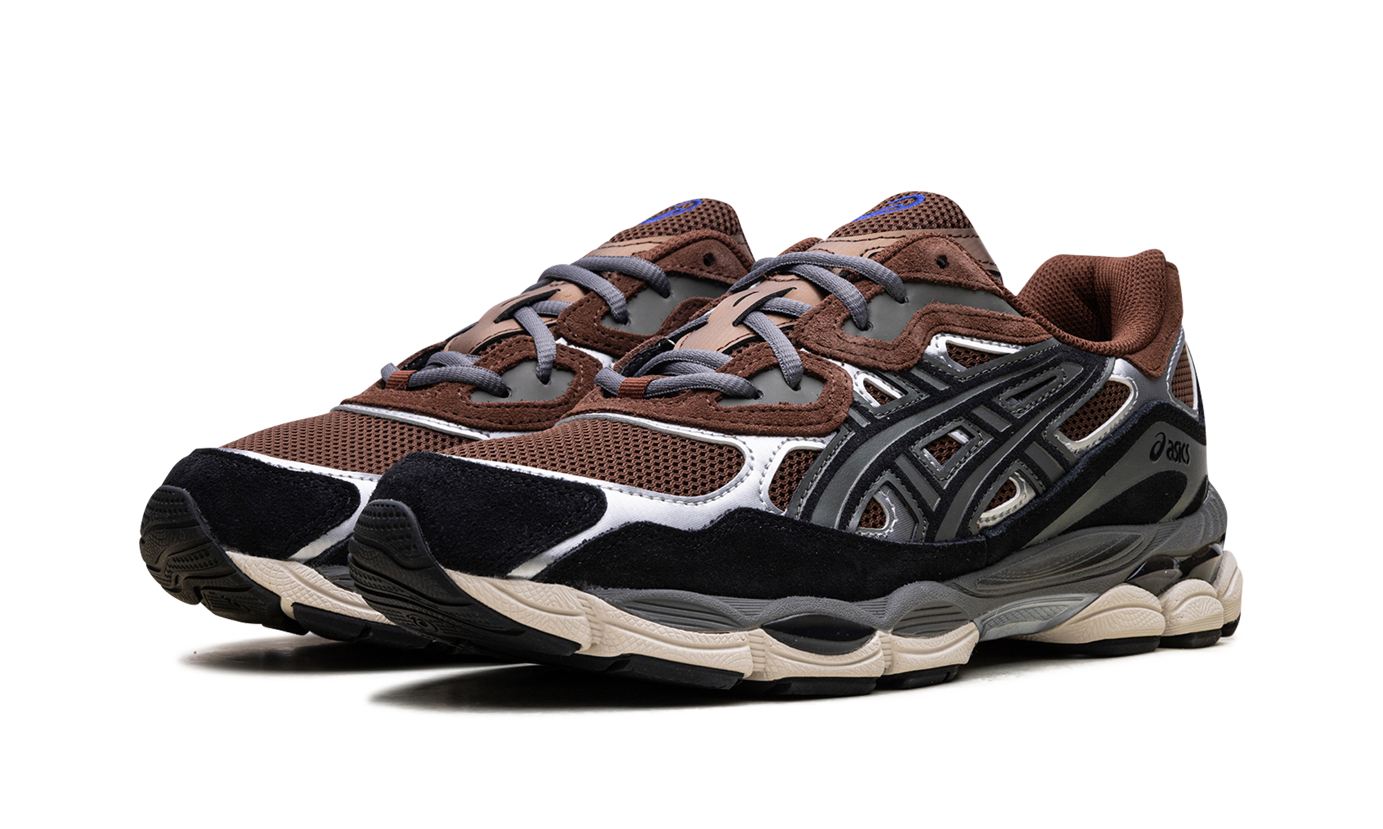 asics gel nyc reddish brown steeple grey+1203A383-200+diagnol left view