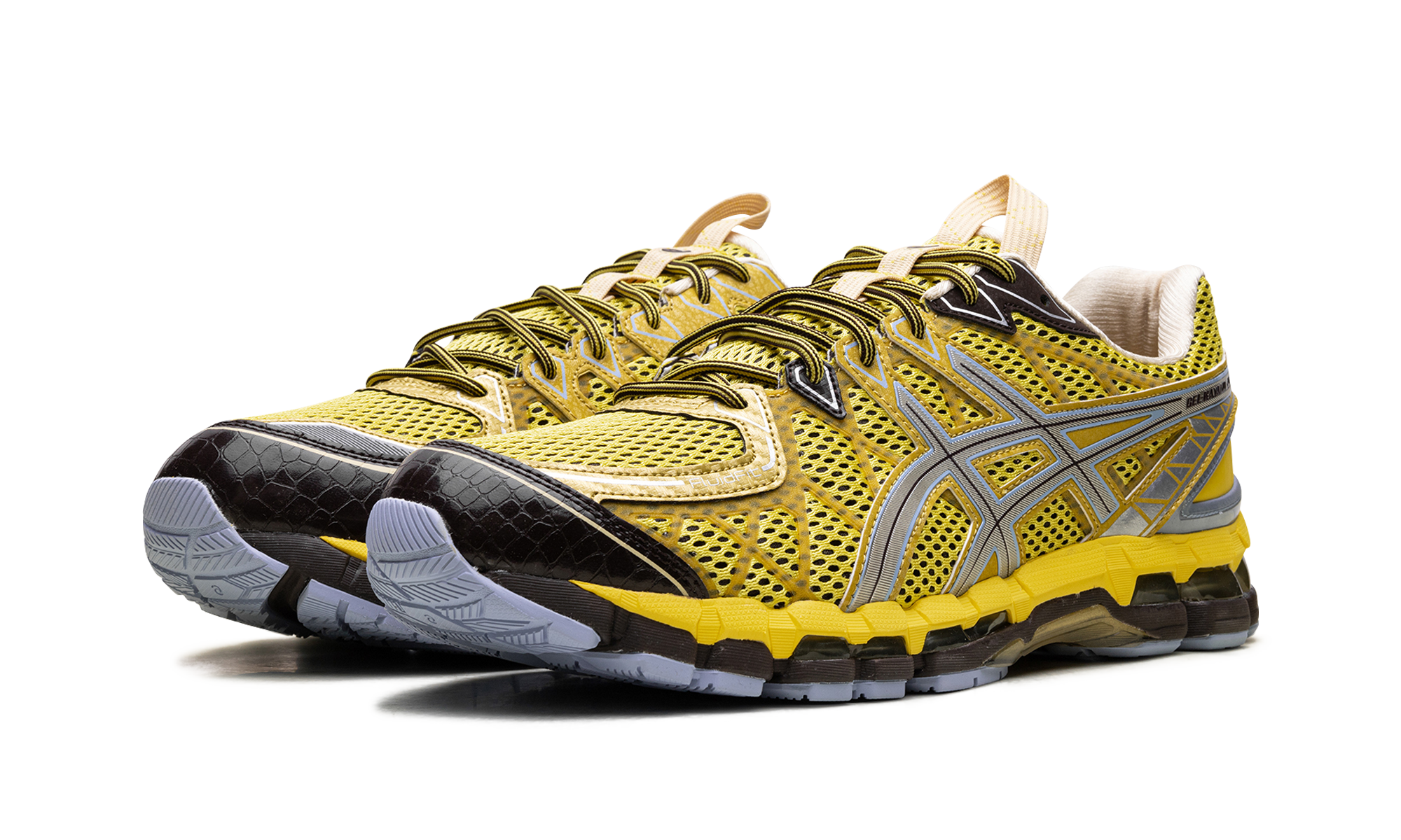 asics ub9 s gel kayano 20 kiko kostadinov vibrant yellow+1203A456-750+diagnol left view