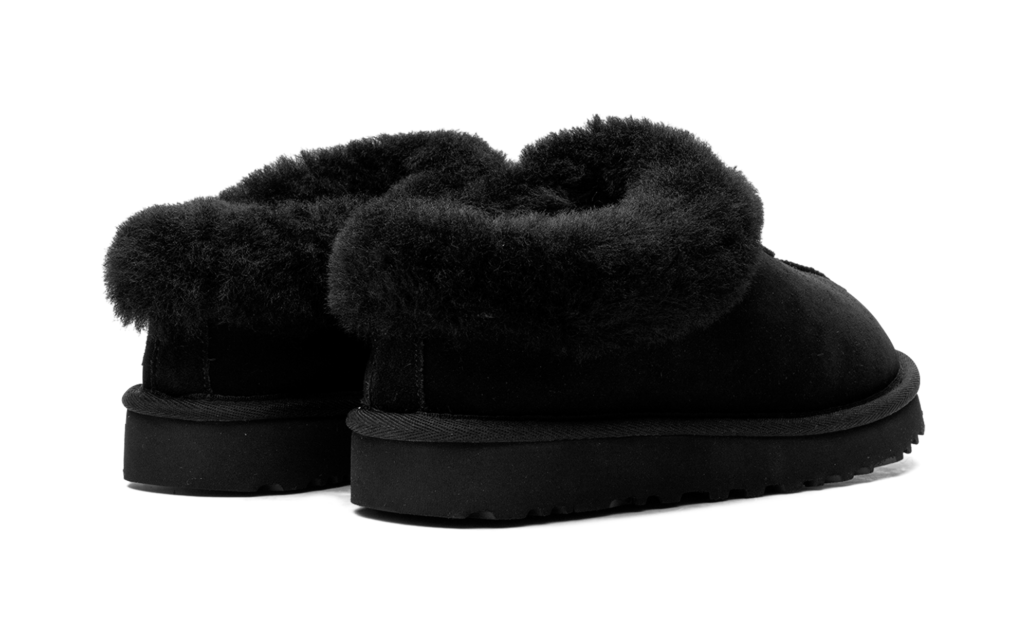 ugg tazzette slipper black women s+1134810-BLK+diagnol right behind view