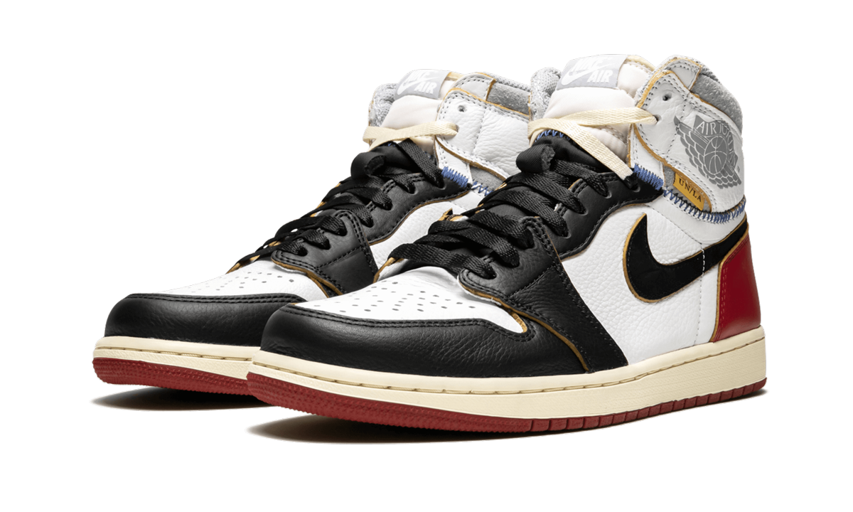 jordan 1 retro high union los angeles black toe+BV1300-106+diagnol left view