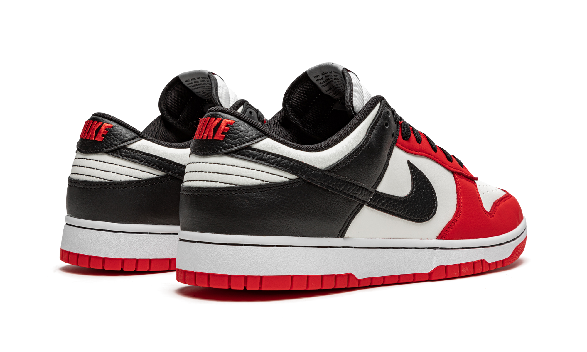 nike dunk low emb nba 75th anniversary chicago+DD3363-100+diagnol right behind view