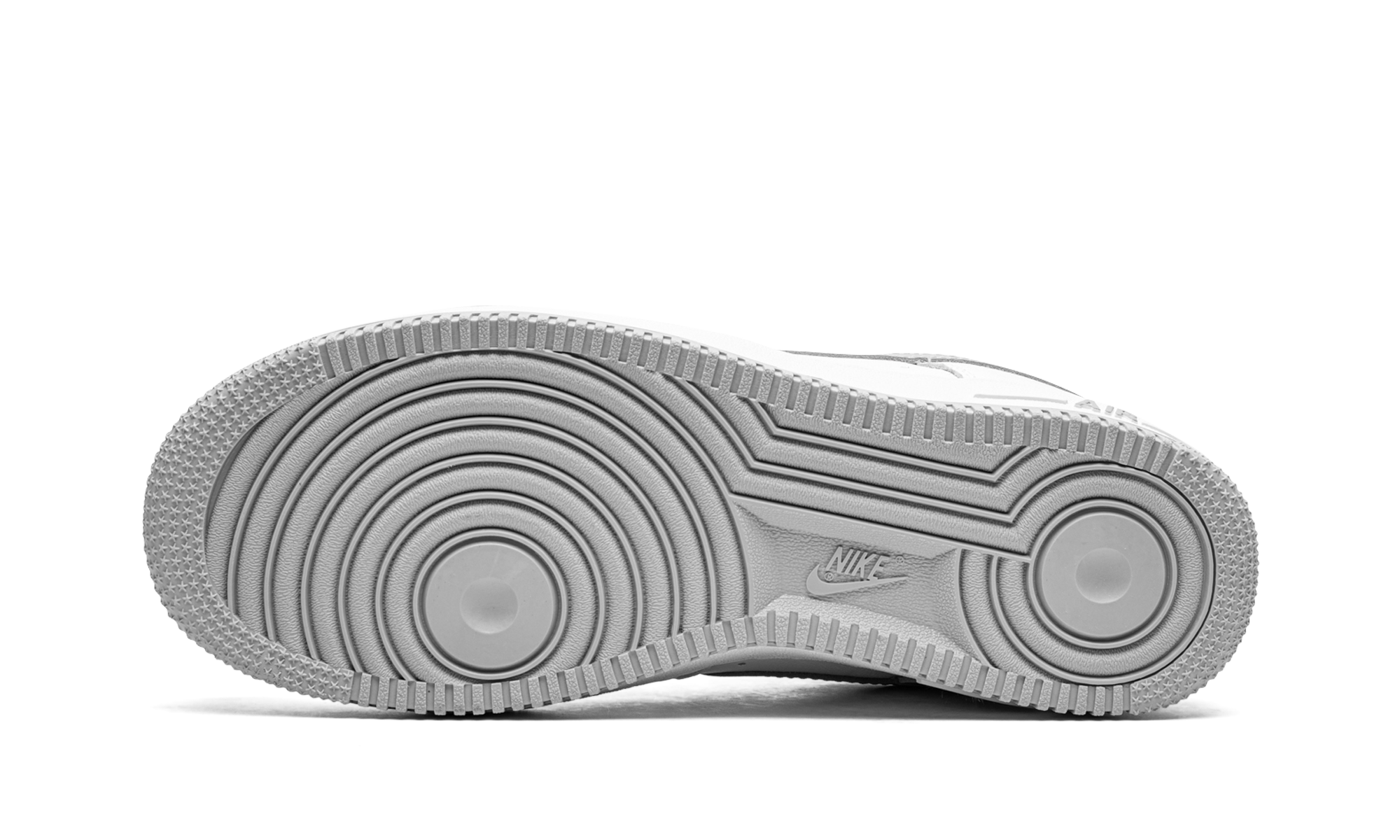 nike air force 1 07 low color of the month white metallic silver+DZ6755-100+bottom view