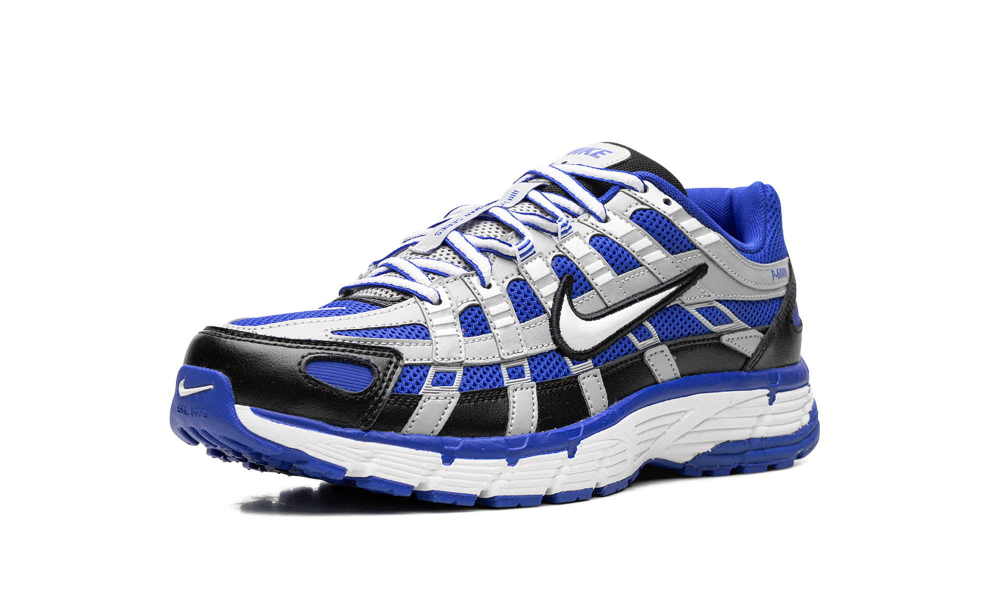 nike p 6000 racer blue flat silver+CD6404-400+left diagnol single view