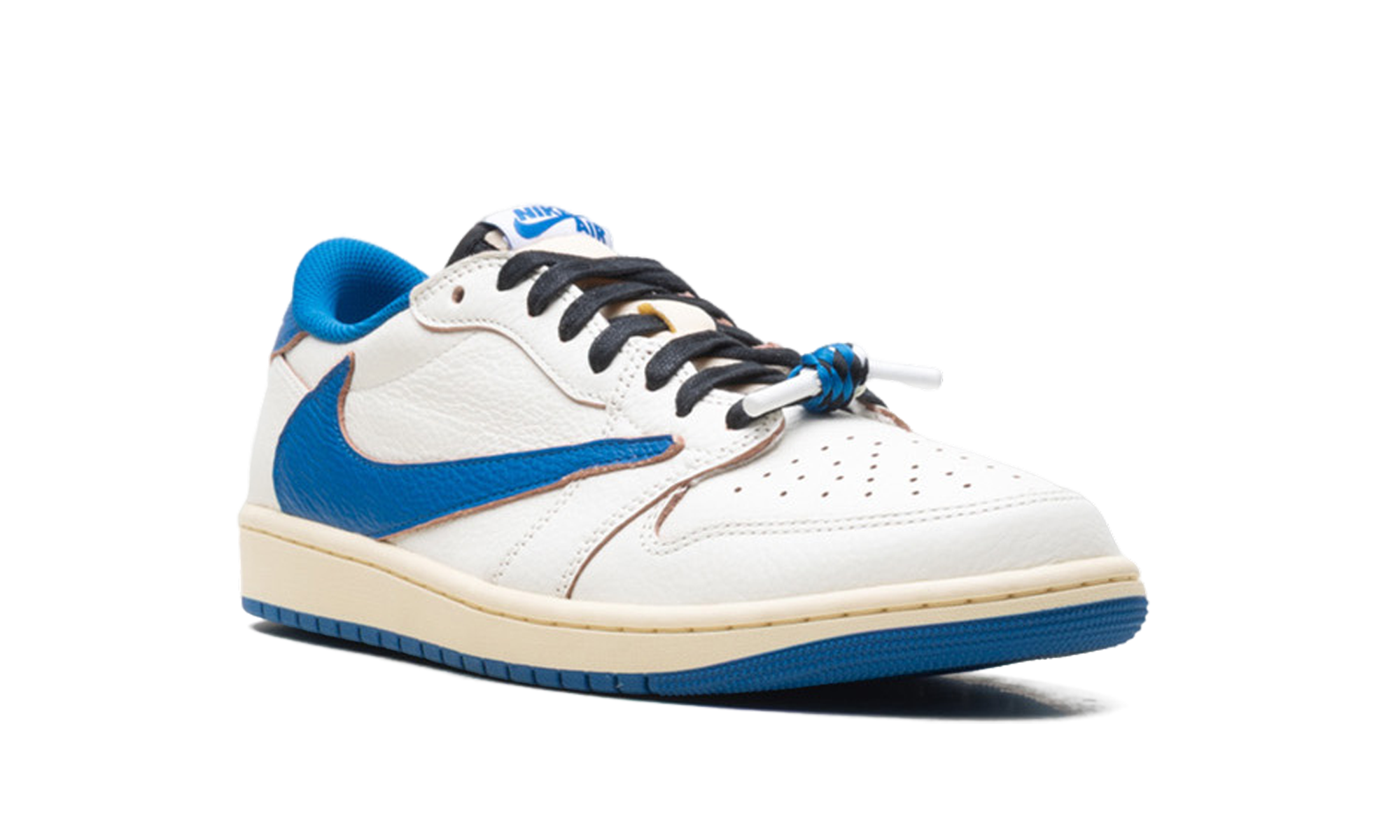 jordan 1 retro low og sp fragment x travis scott sail military blue+DM7866-104+diagnol right view