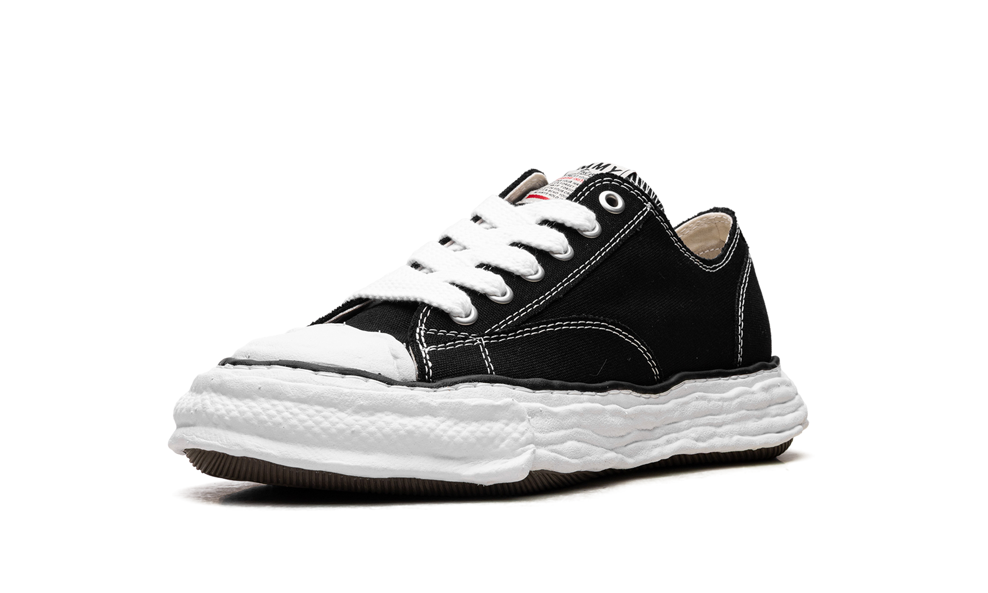 maison mihara yasuhiro peterson 23 og sole canvas low black+A11FW702-BLK+left diagnol single view