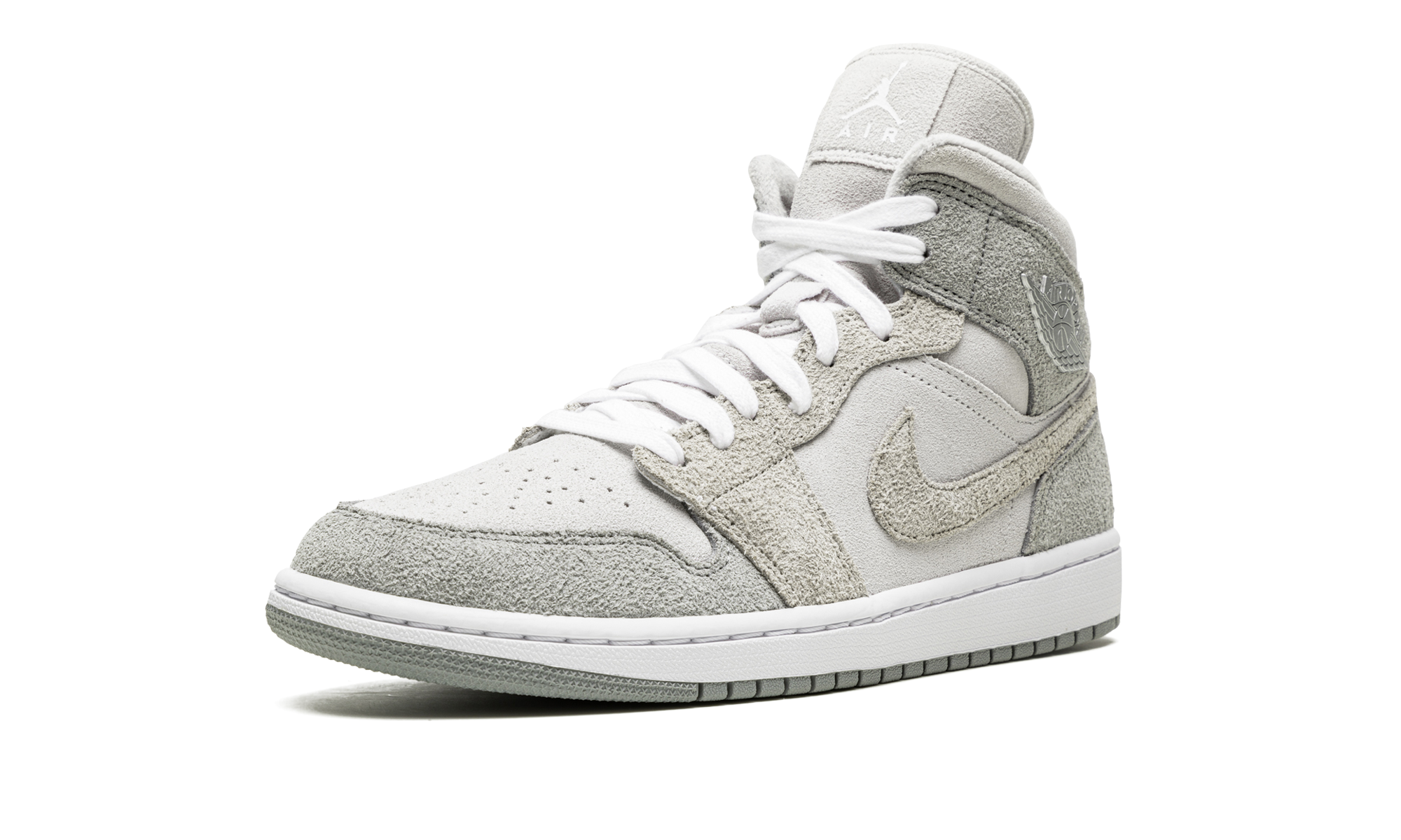 jordan 1 mid se particle grey women s+DO7139-002+left diagnol single view