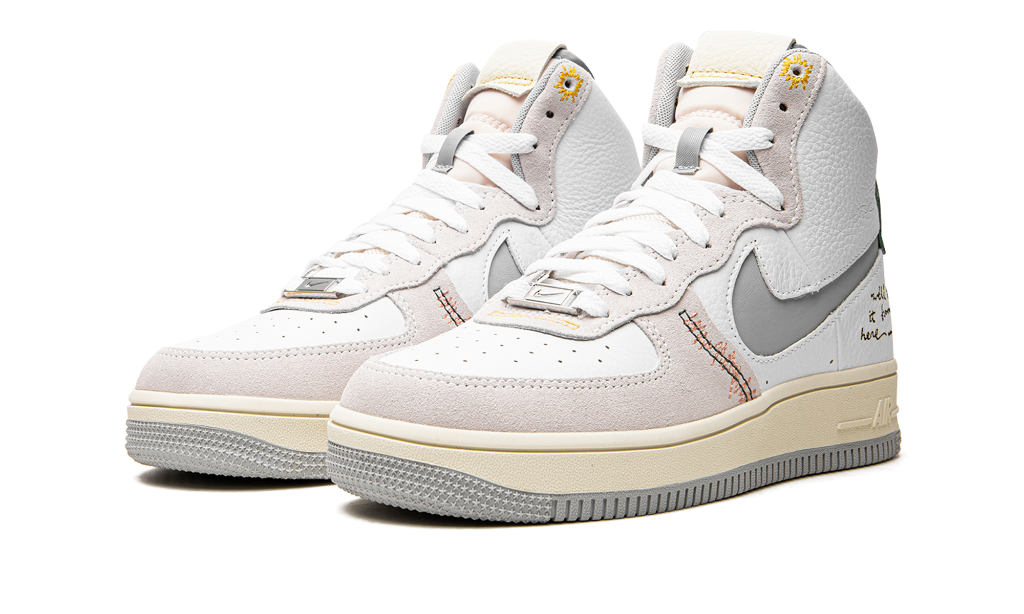 nike air force 1 high sculpt we ll take it from here women s+DV2187-100+diagnol left view