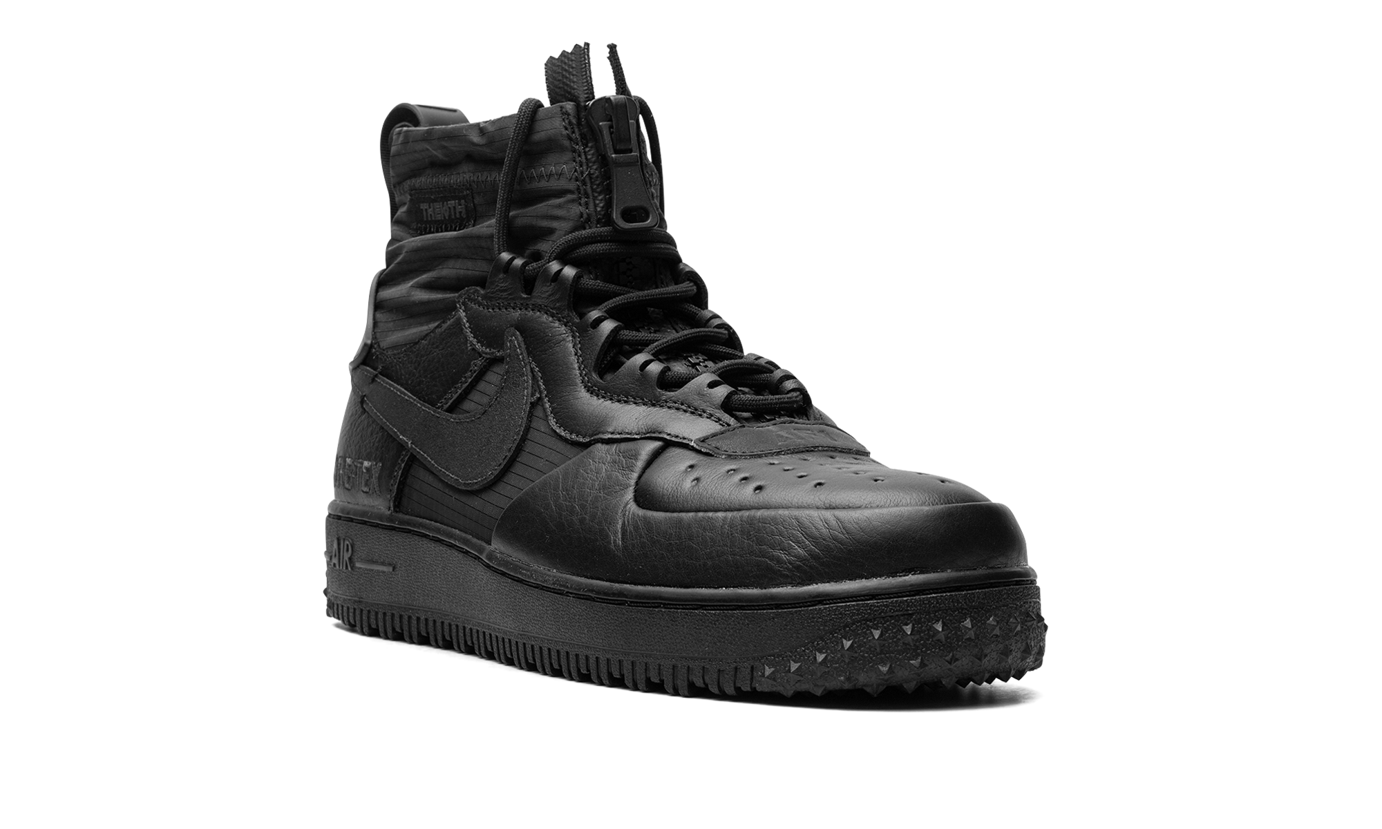 nike air force 1 high gore tex triple black+CQ7211-003+diagnol right view
