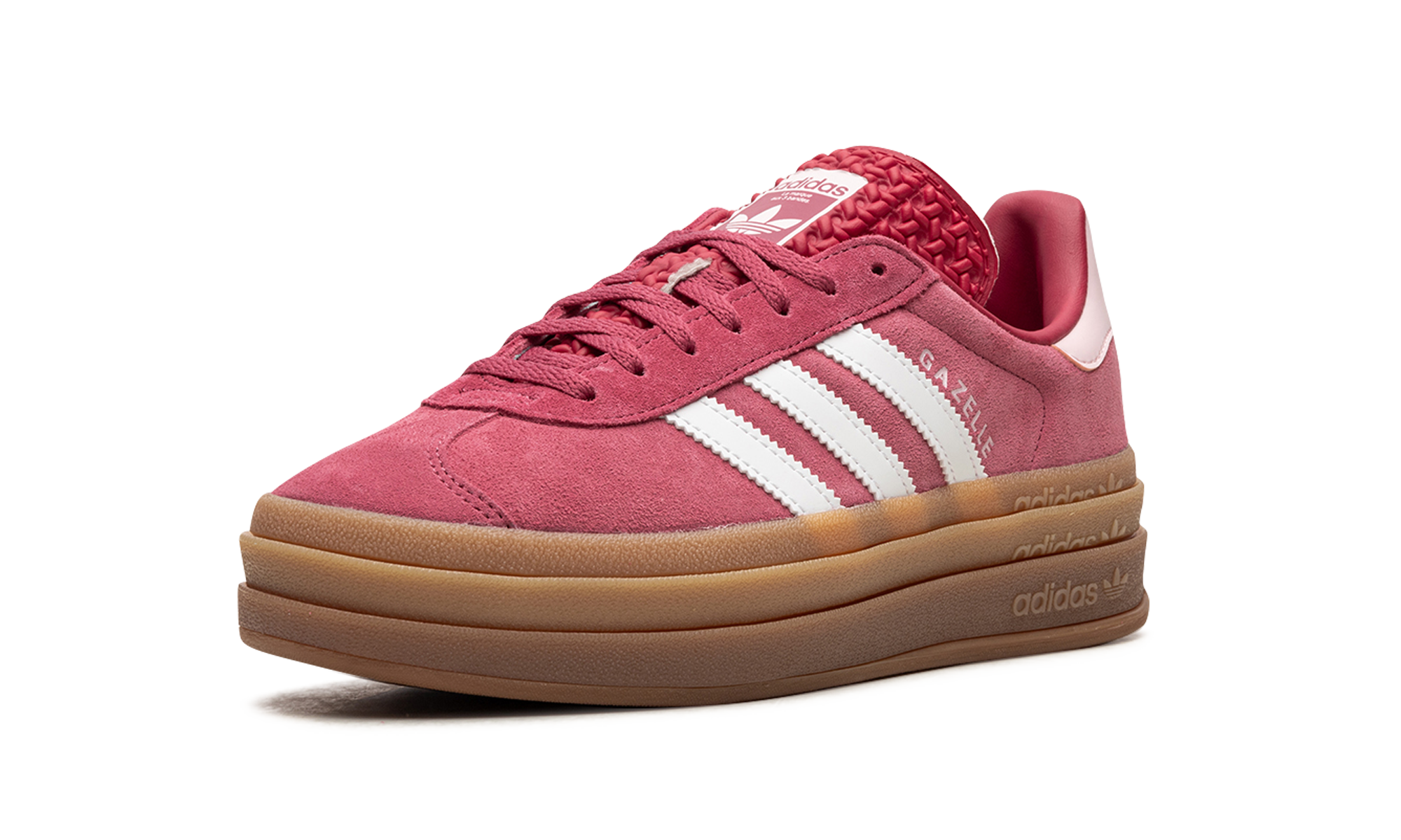 adidas gazelle bold wild pink womens+ID6997+left diagnol single view