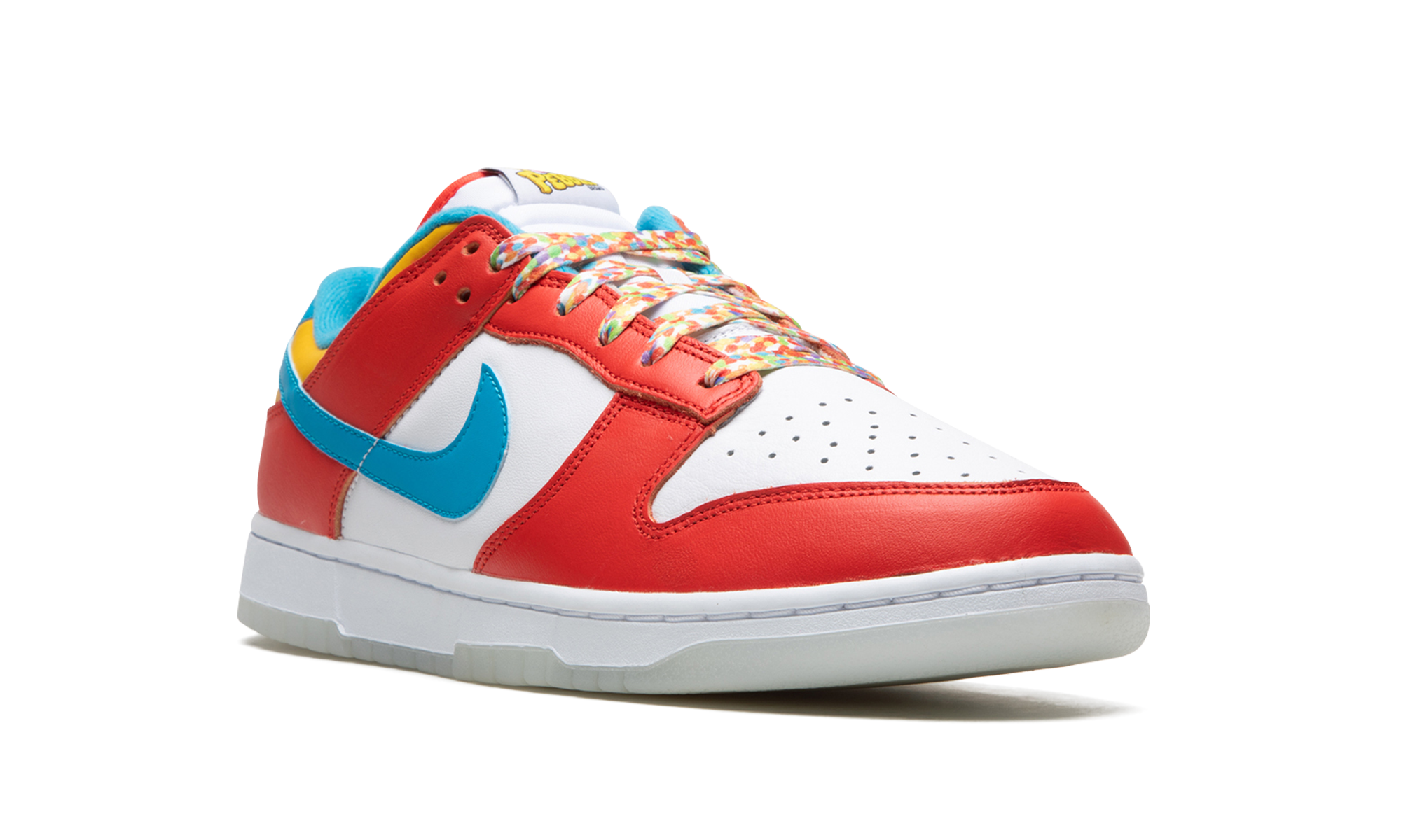 nike dunk low qs lebron james fruity pebbles+DH8009-600+diagnol right view