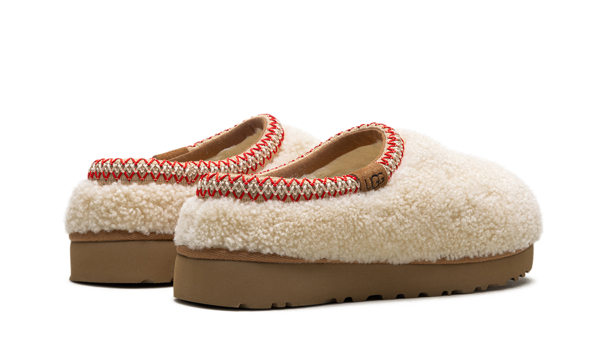 ugg tasman maxi curly slipper natural women s+1158356-NAT+diagnol right behind view