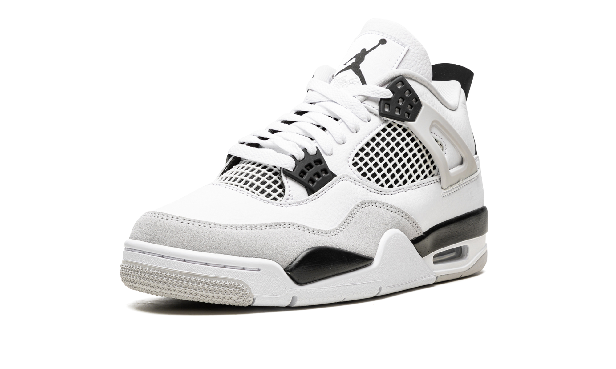 jordan 4 retro military black+DH6927-111+left diagnol single view