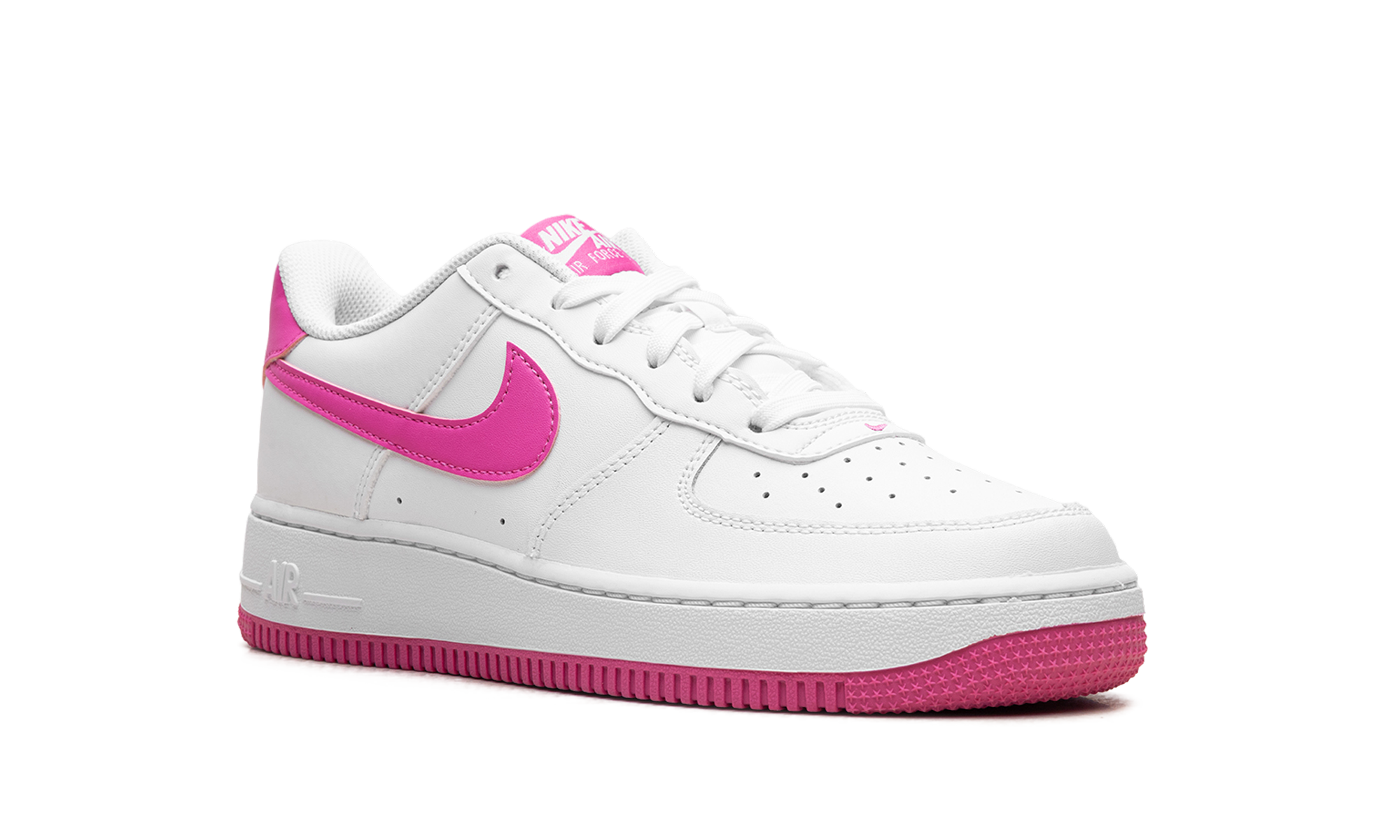 nike air force 1 low laser fuchsia gs+FV5948-102+diagnol right view
