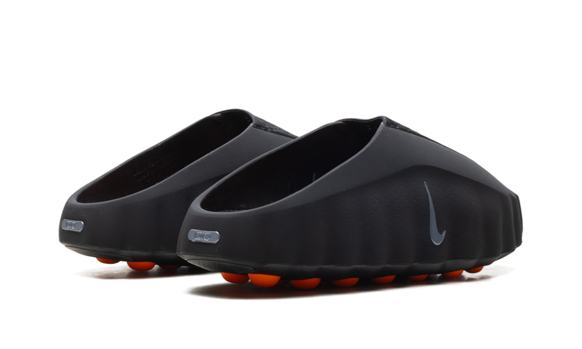 nike mind 001 slide black chrome+HQ4307-001+diagnol right behind view