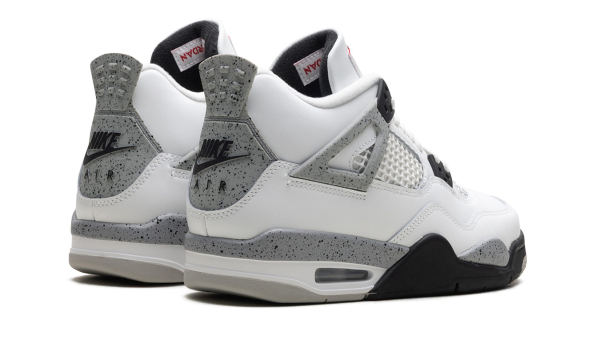 jordan 4 retro white cement 2025 gs+IB4171-100+diagnol right behind view