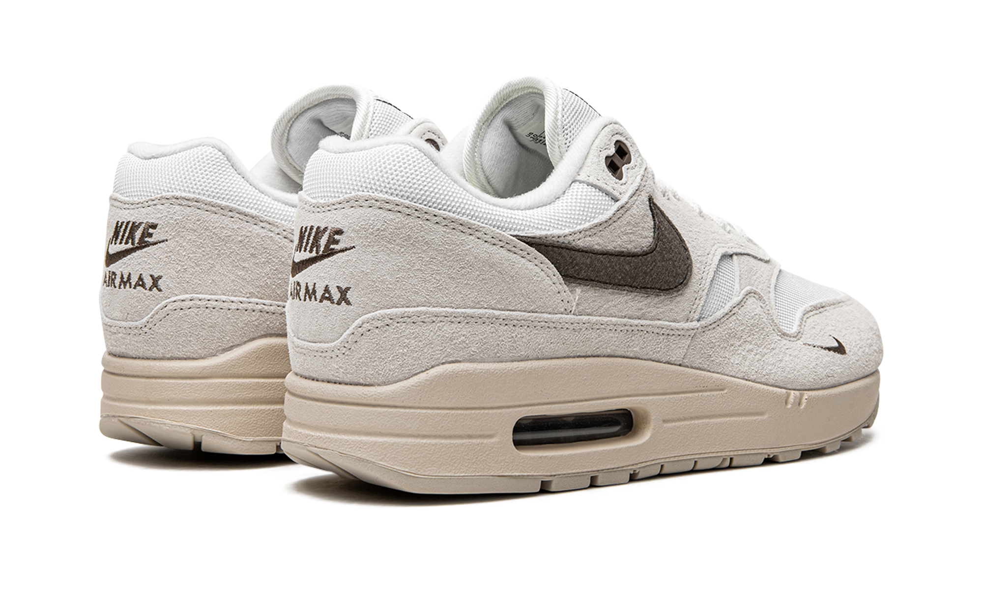 nike air max 1 sail ironstone+DZ4494-100+diagnol right behind view