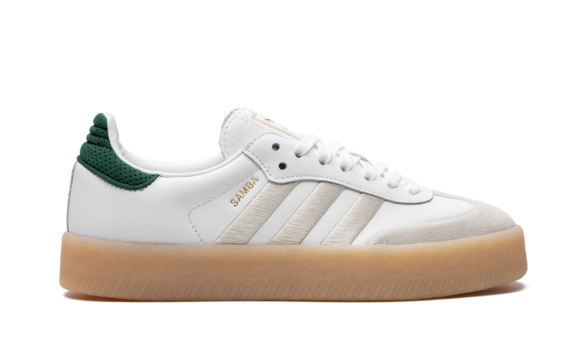 adidas sambae off white aluminum green women s+IF7162+right view