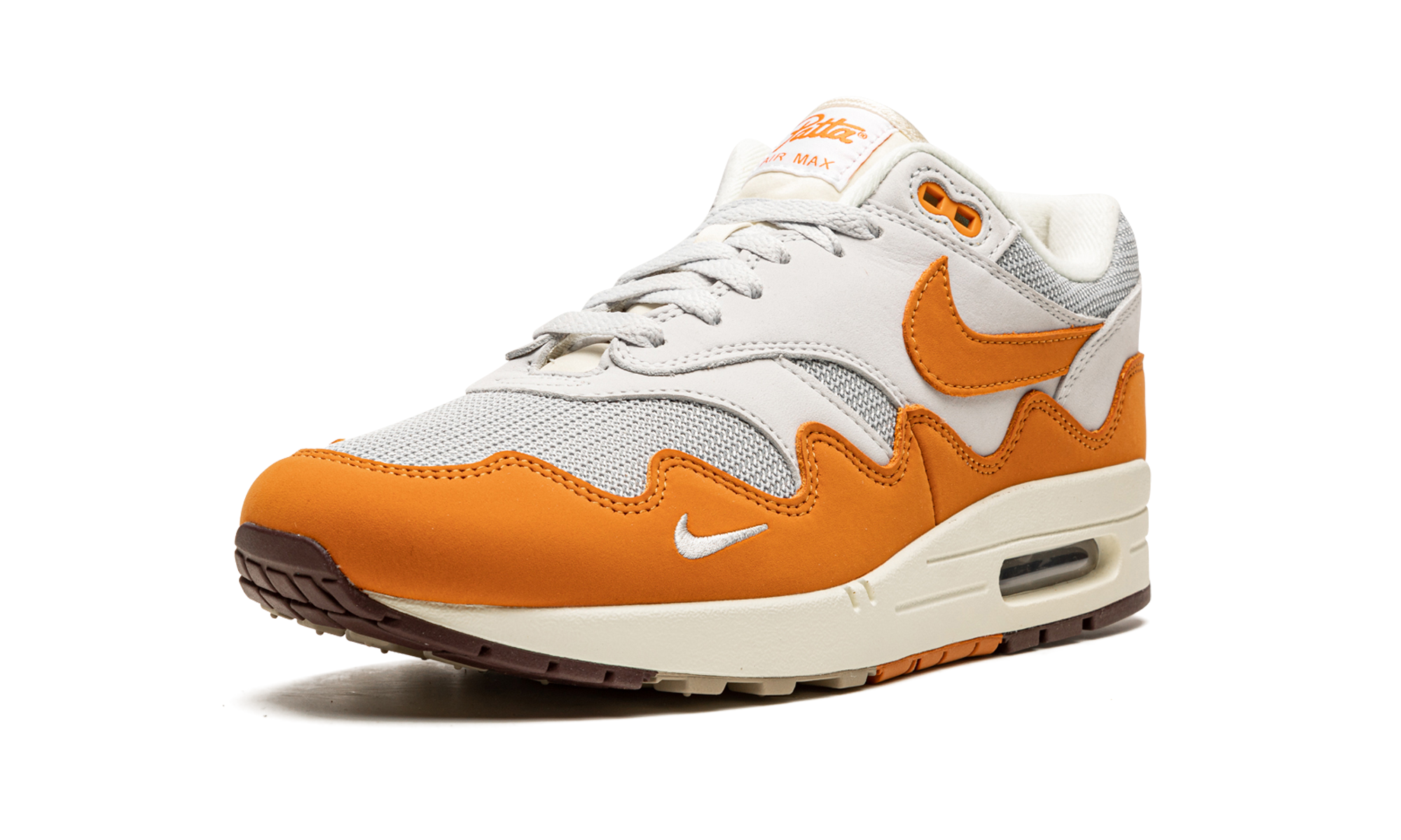 nike air max 1 patta waves monarch without bracelet+DH1348-001+left diagnol single view