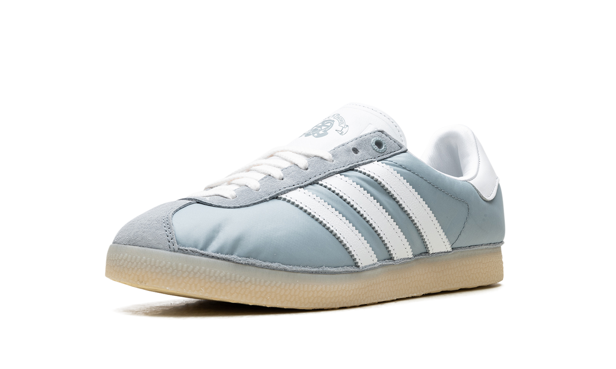 adidas gazelle 85 footpatrol light grey+IG4524+left diagnol single view