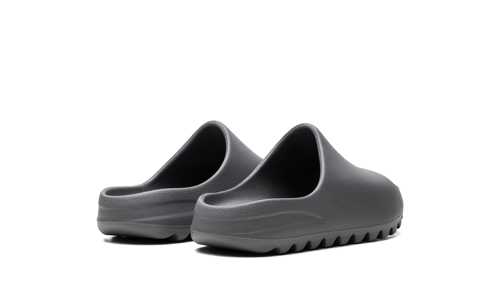 adidas yeezy slide slate grey kids+ID2353+diagnol right behind view