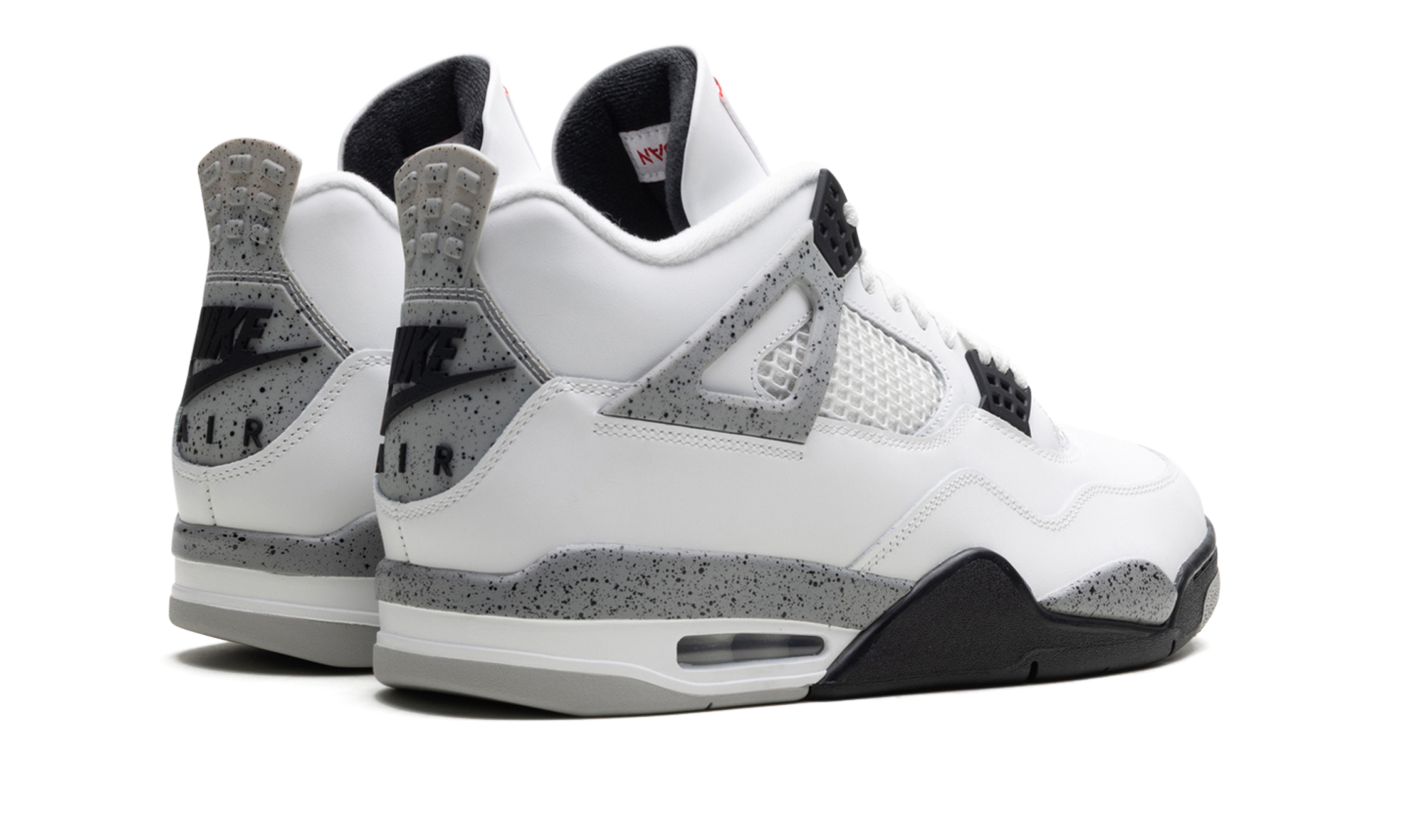 jordan 4 retro white cement 2025+FV5029-100+diagnol right behind view