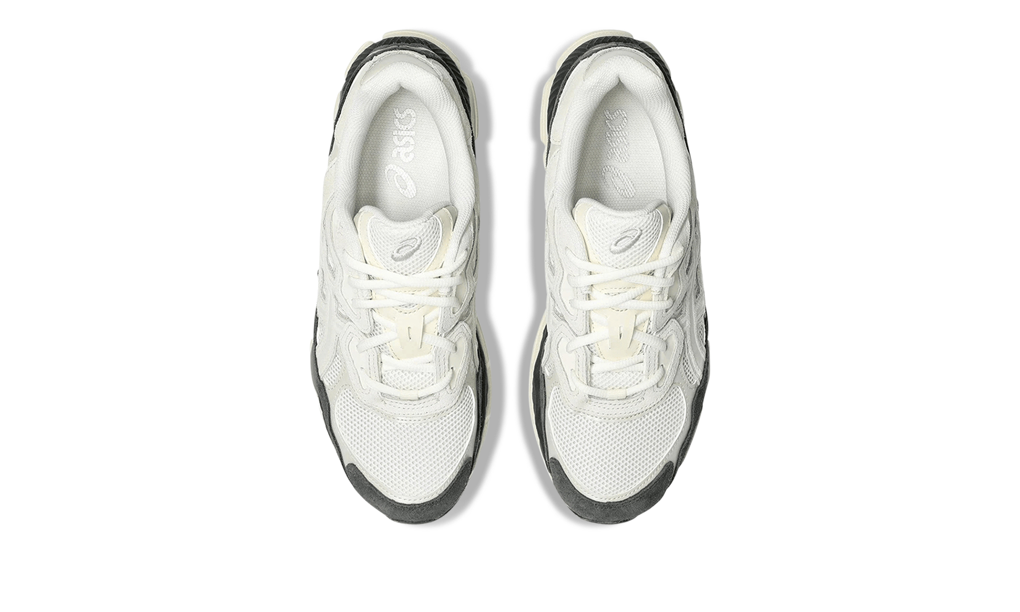 asics gel nyc white smoke grey+1203A383-111+diagnol left view