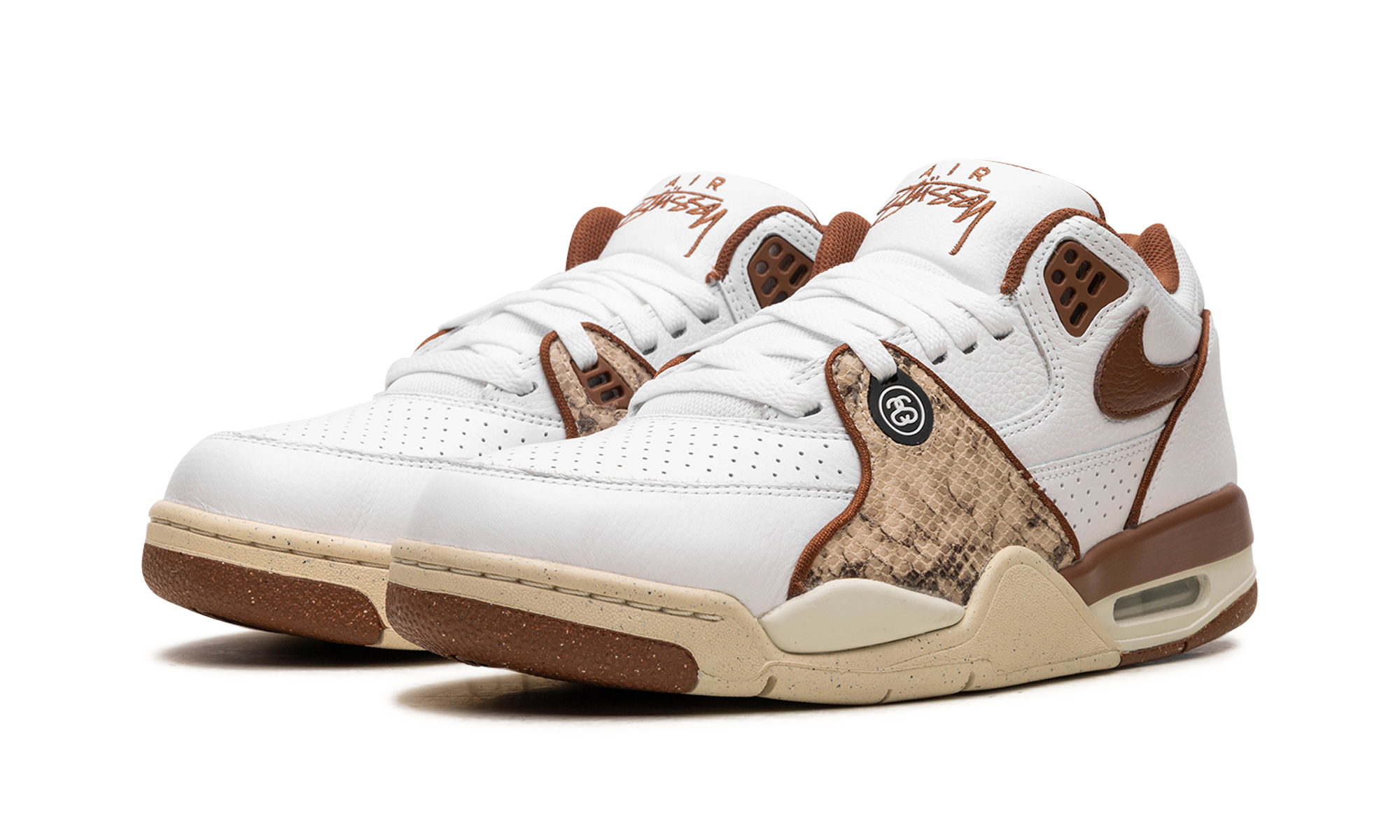 nike air flight 89 low sp stussy pecan+FD6475-100+diagnol left view
