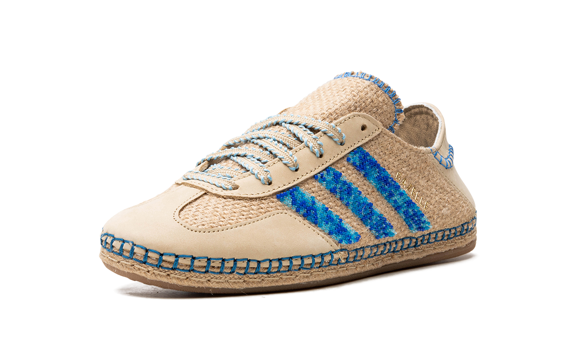 adidas gazelle clot linen khaki+IH3641+left diagnol single view